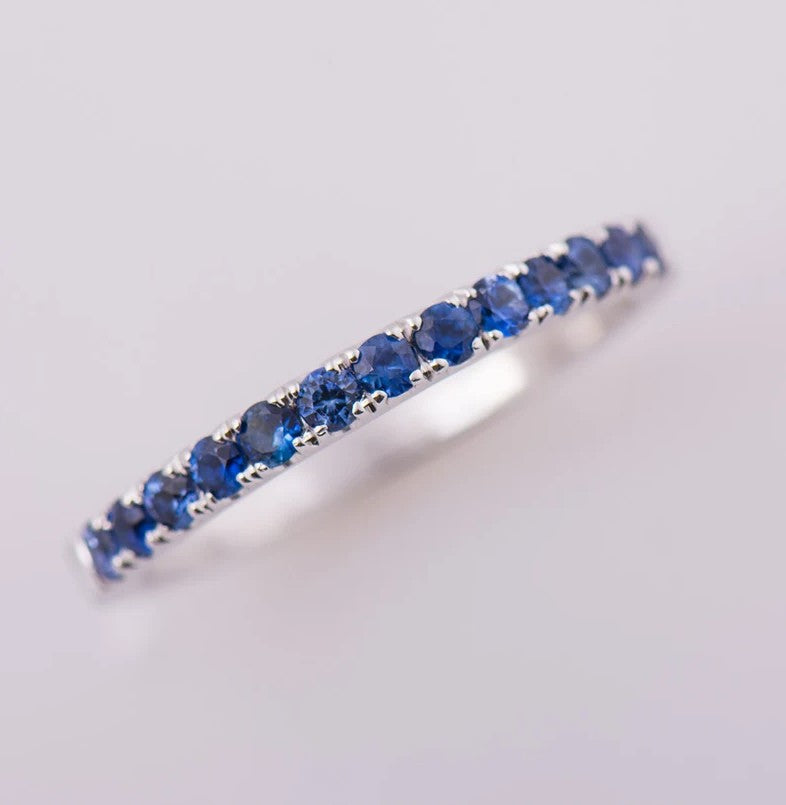 Pave Blue Sapphire Ring