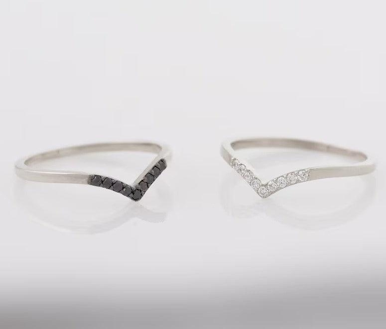 Chevron Rings Set