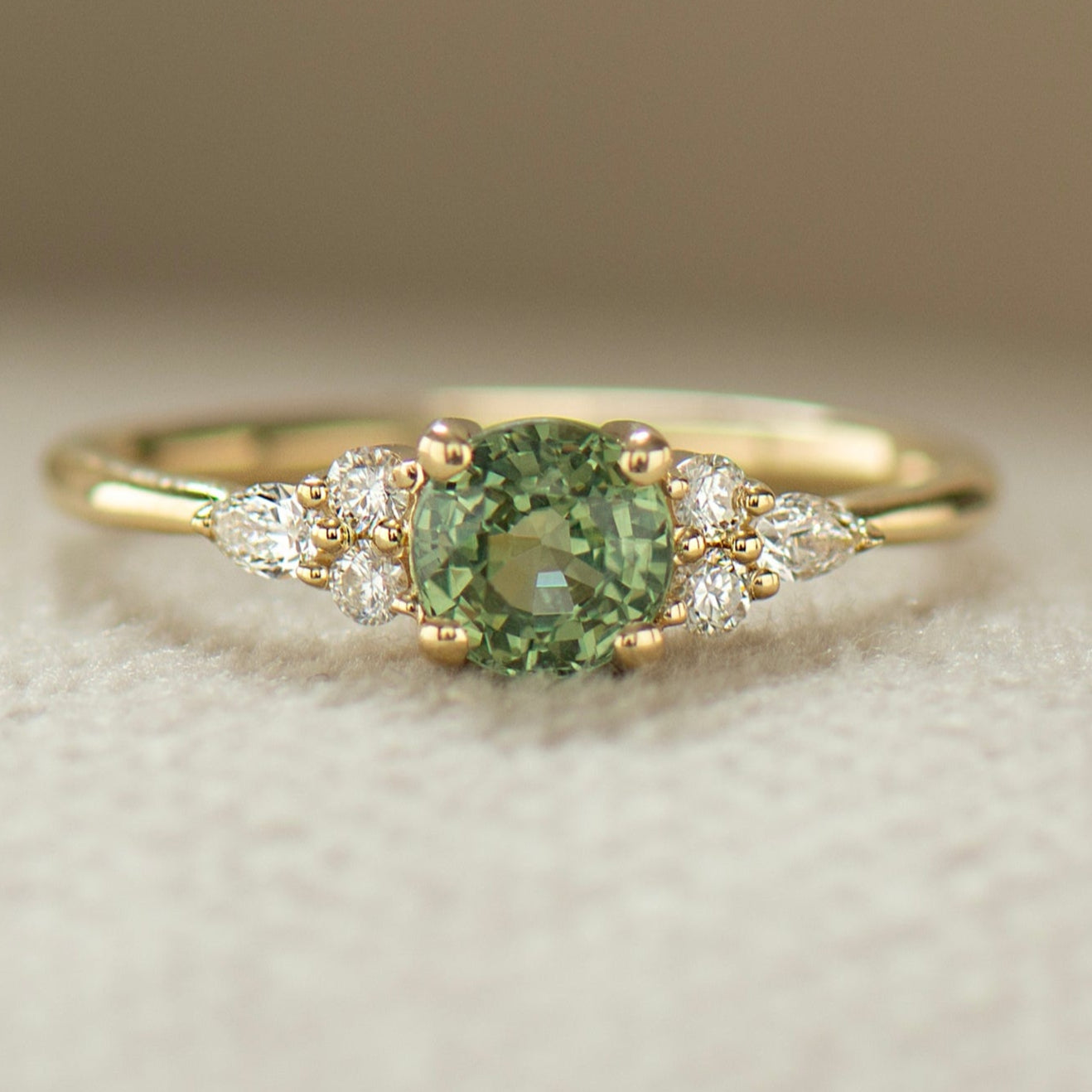 green dress ring Vintage Modernist Italian Green Marble Dress Ring Fetheray