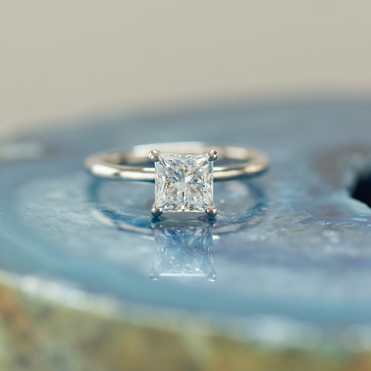 Large Classic Princess Engagement Ring