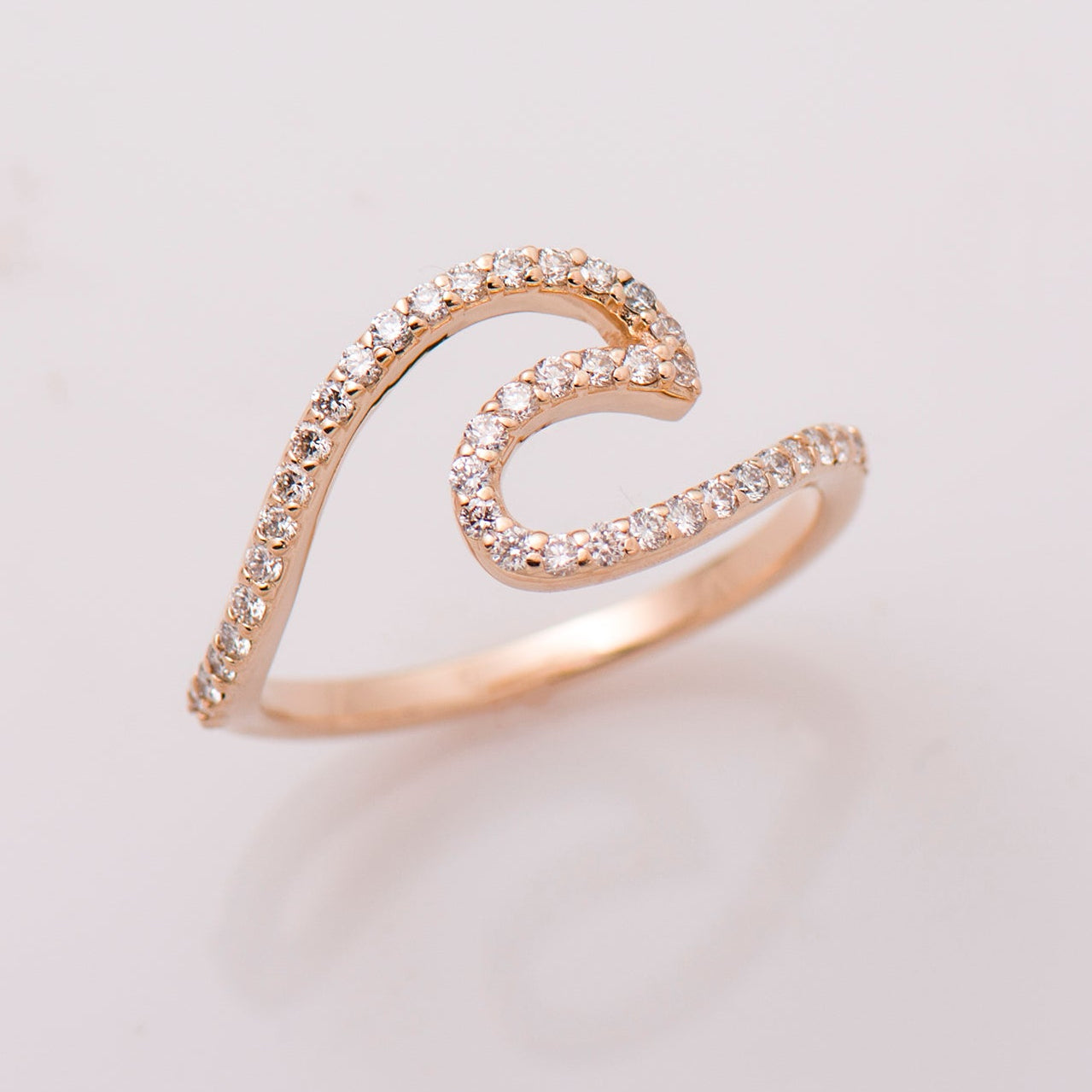 Wave Diamonds Ring