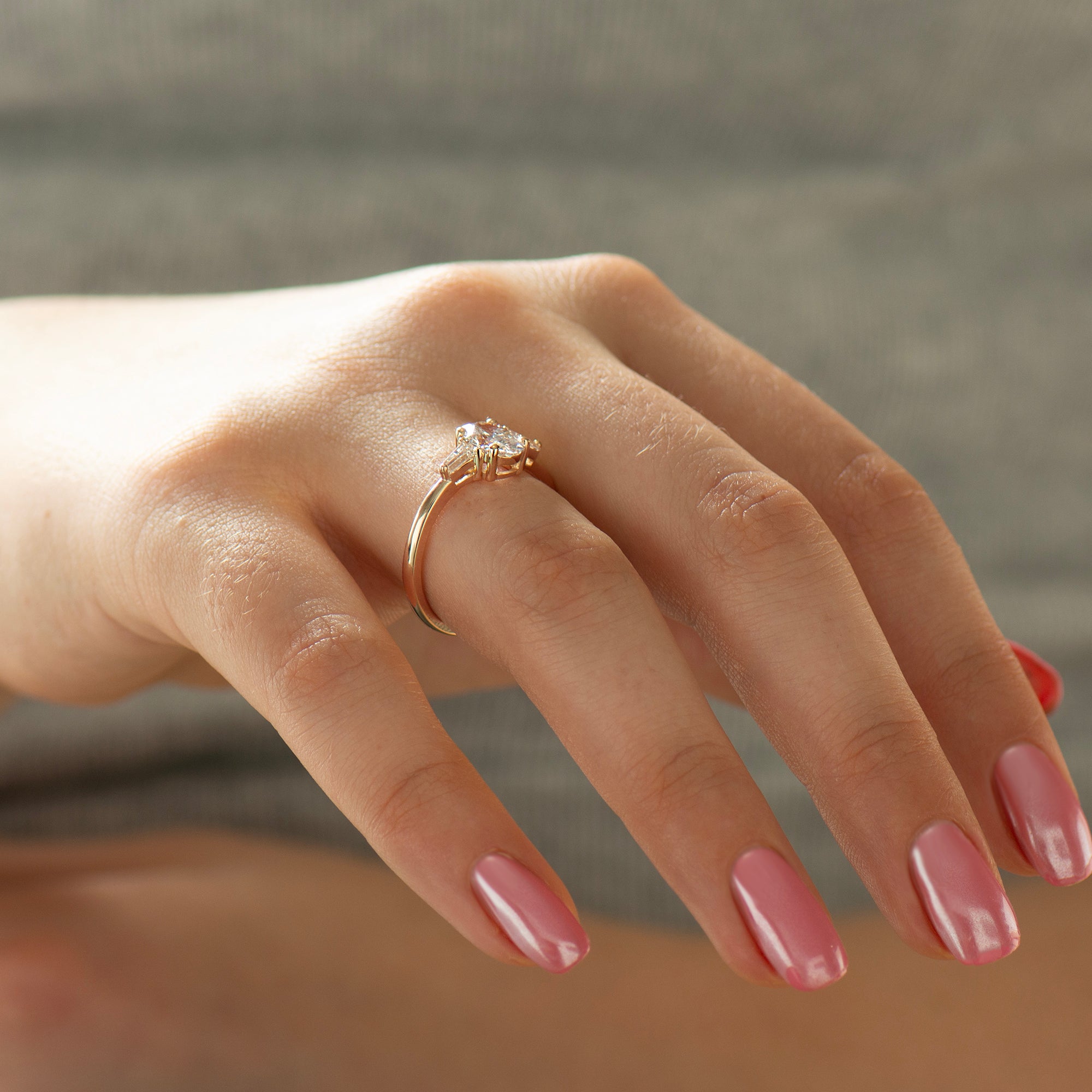 Oval & Baguette Engagement Ring