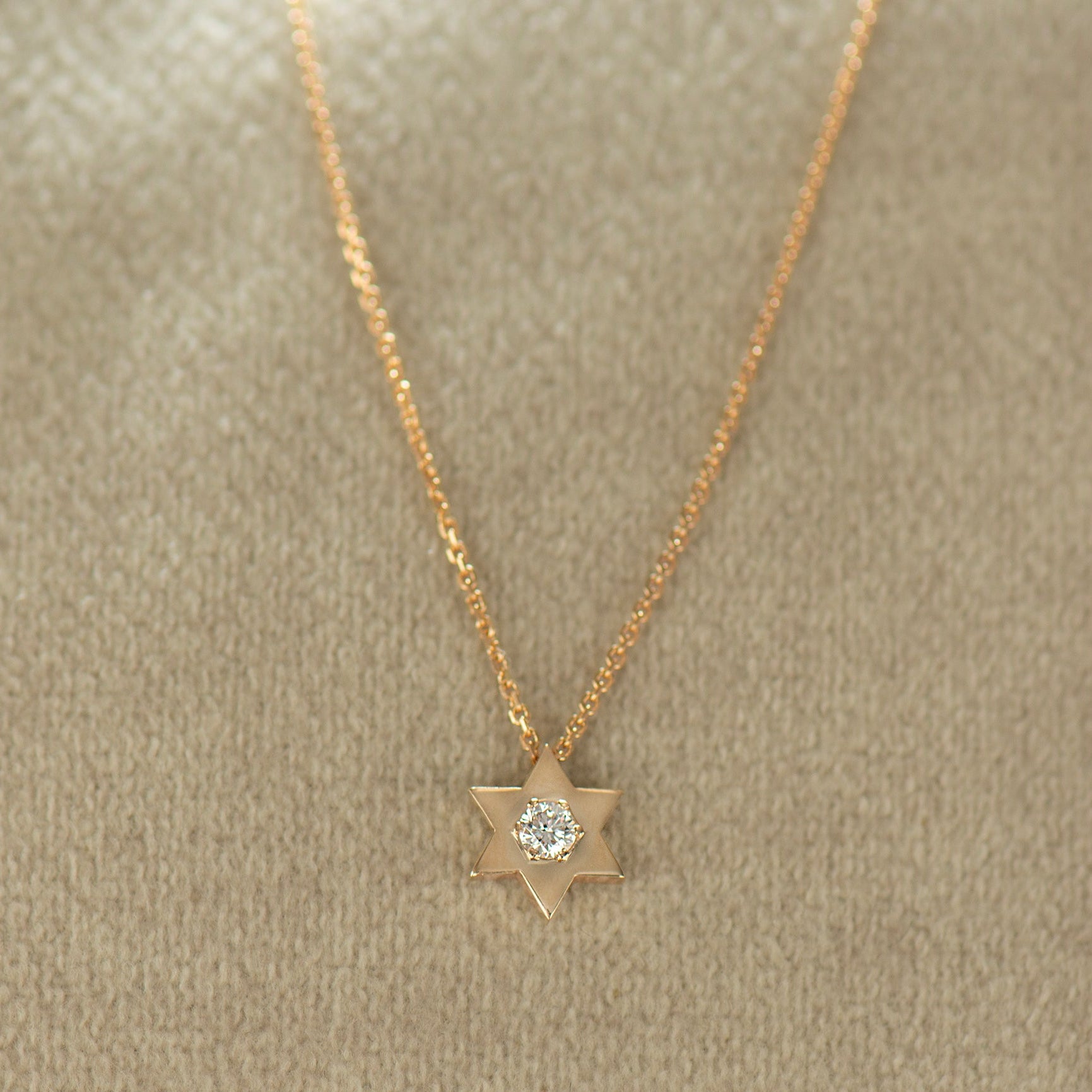 Star of David Diamond Necklace