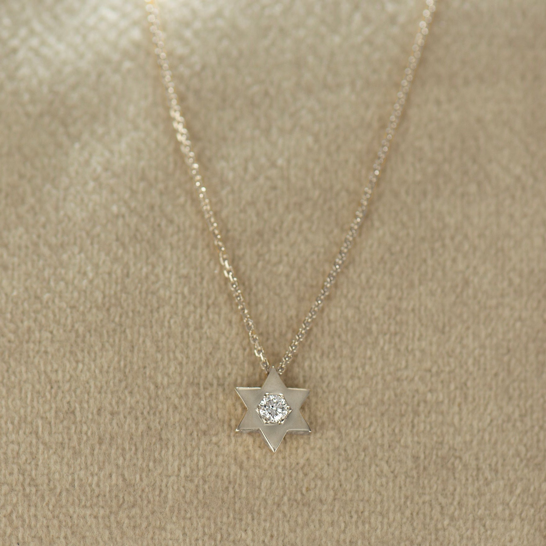 Star of David Diamond Necklace