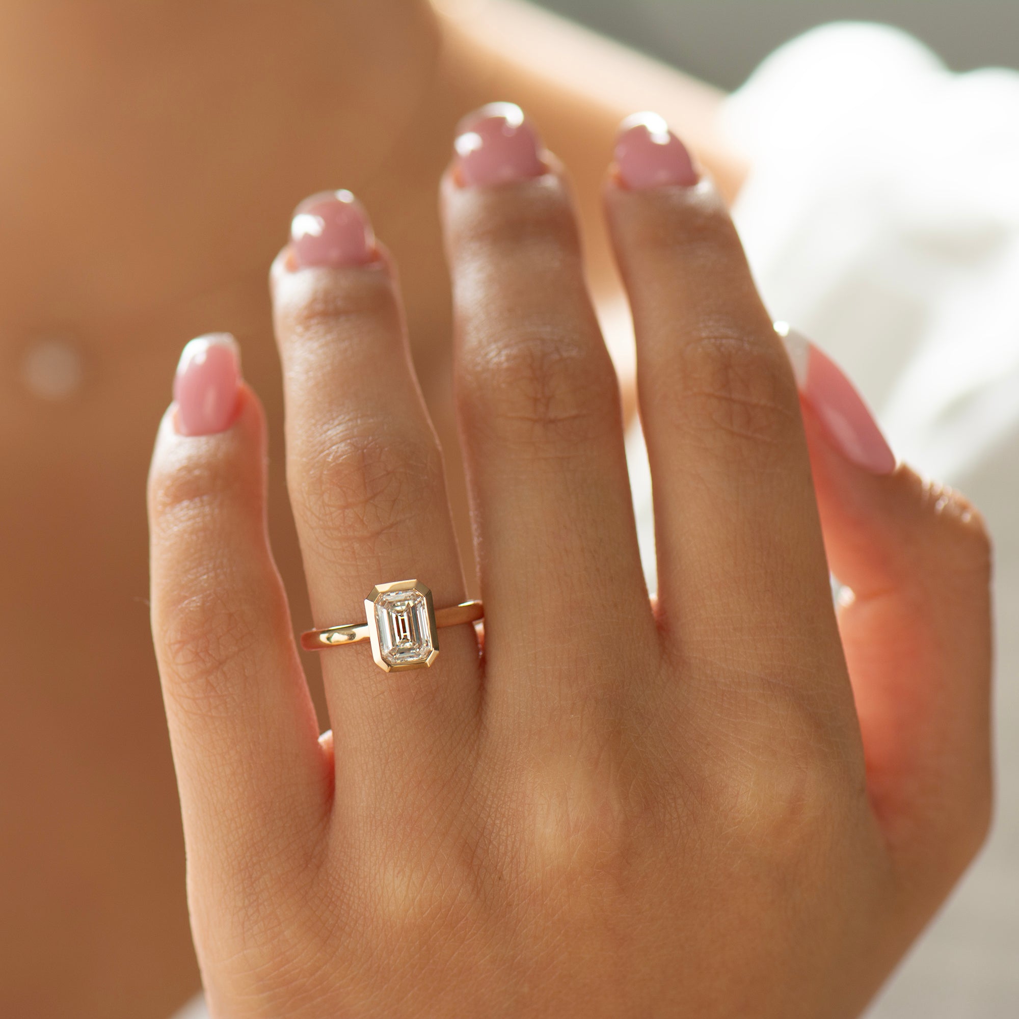 The Emerald Cut Bezel - One Carat