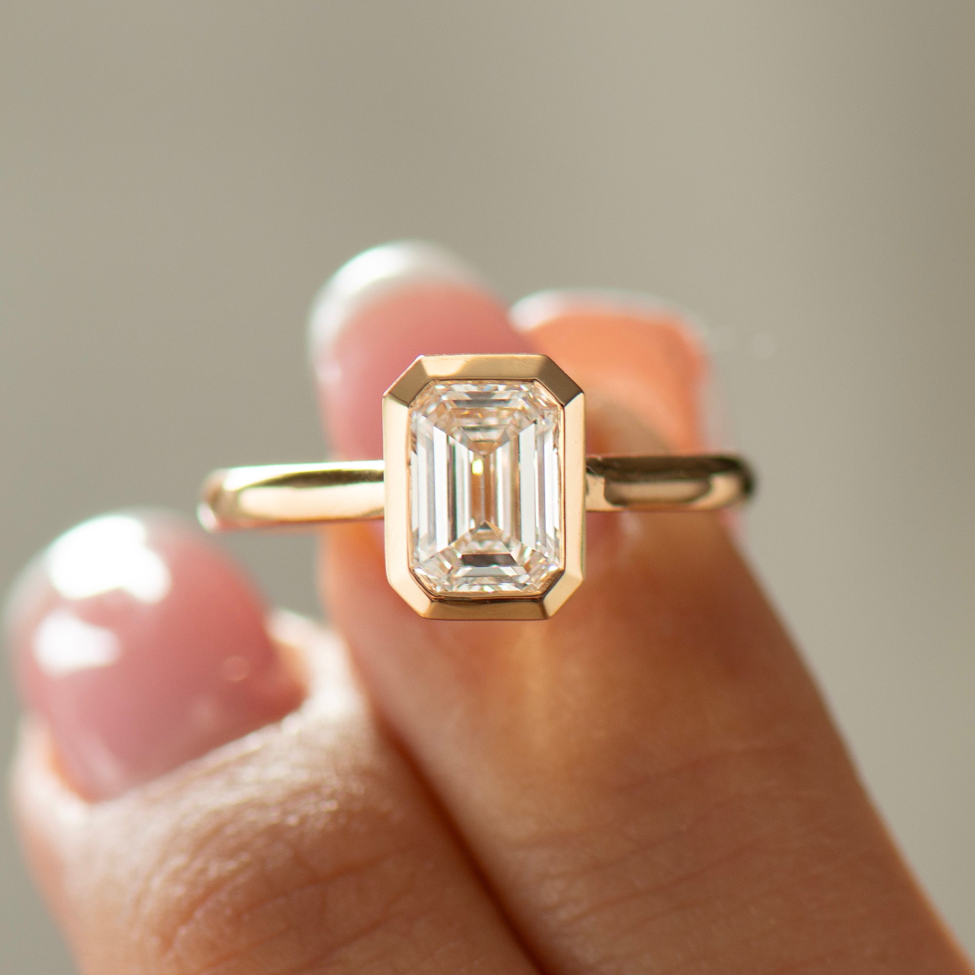 The Emerald Cut Bezel - One Carat