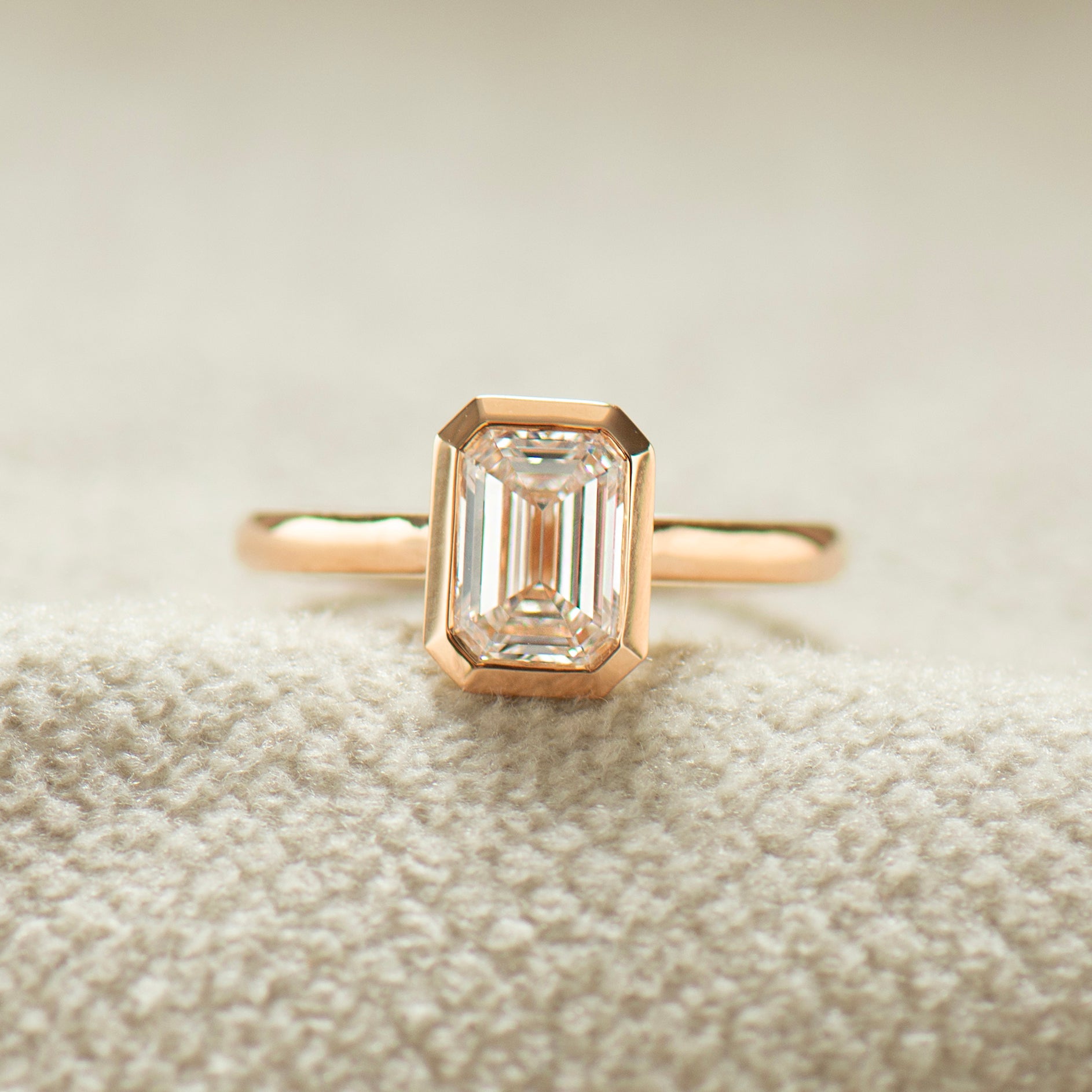 The Emerald Cut Bezel - One Carat