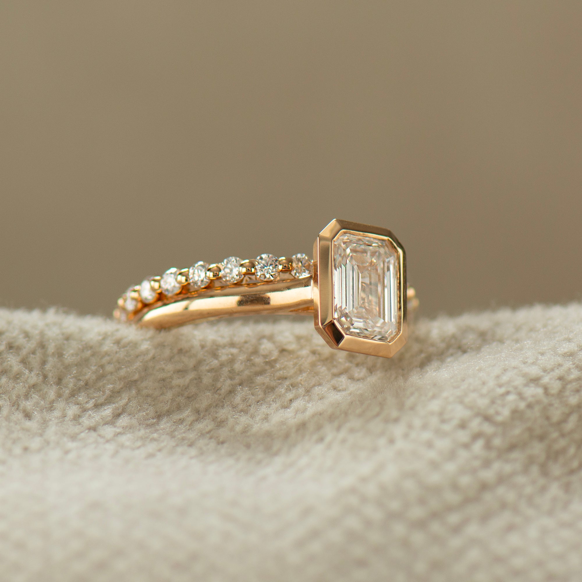 Emerald Cut Diamond Ring Set