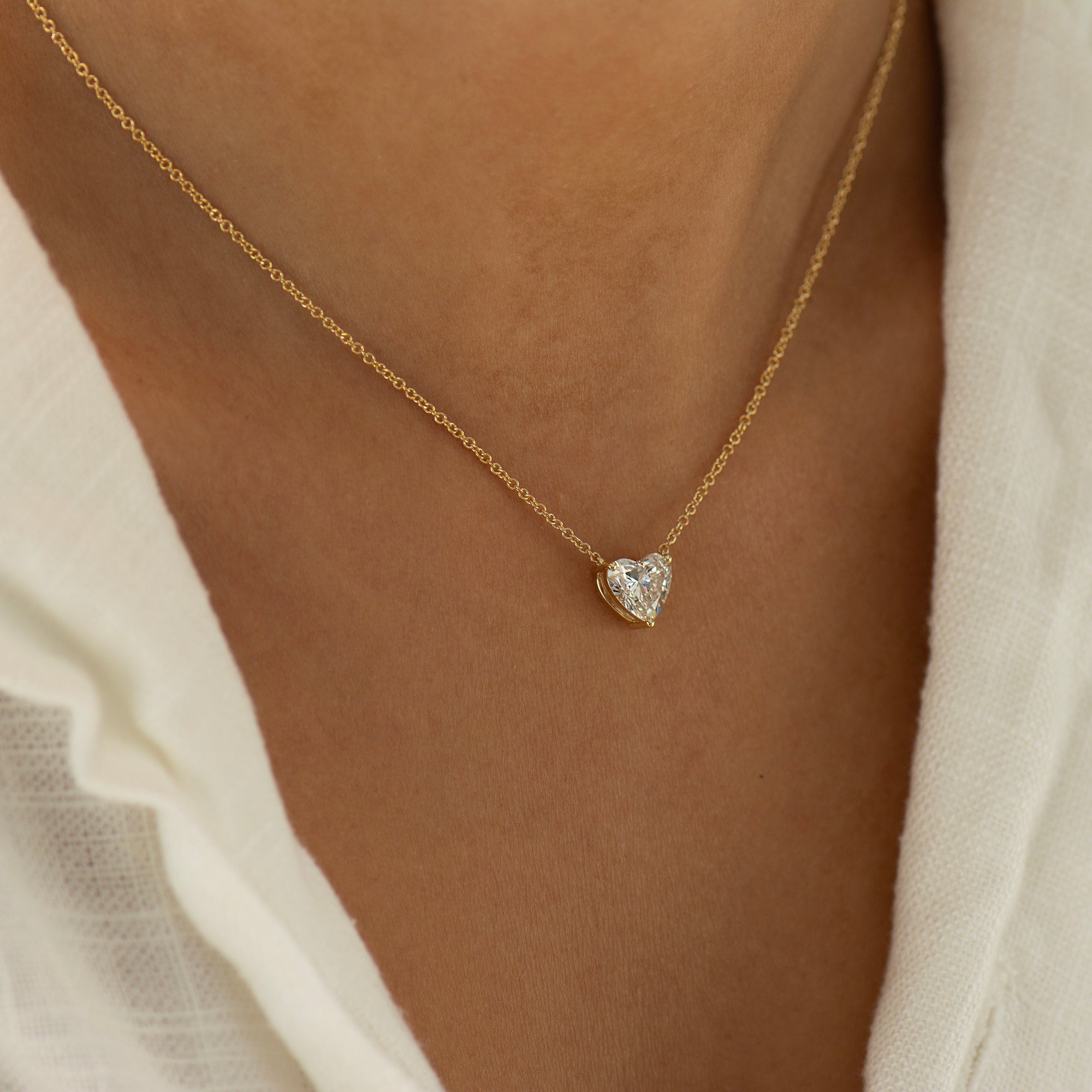 Lab Grown Heart Necklace