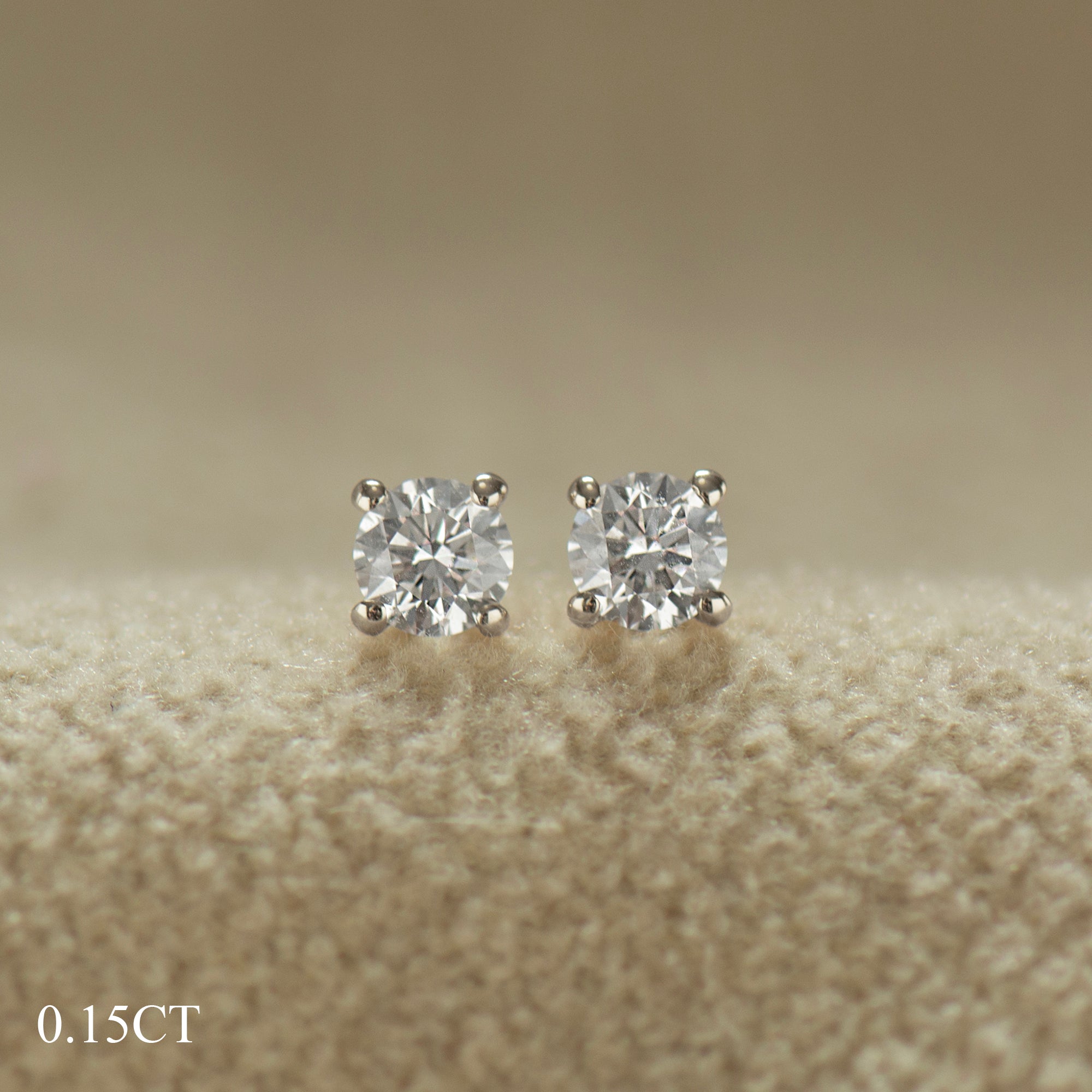 Round Lab Diamond Studs