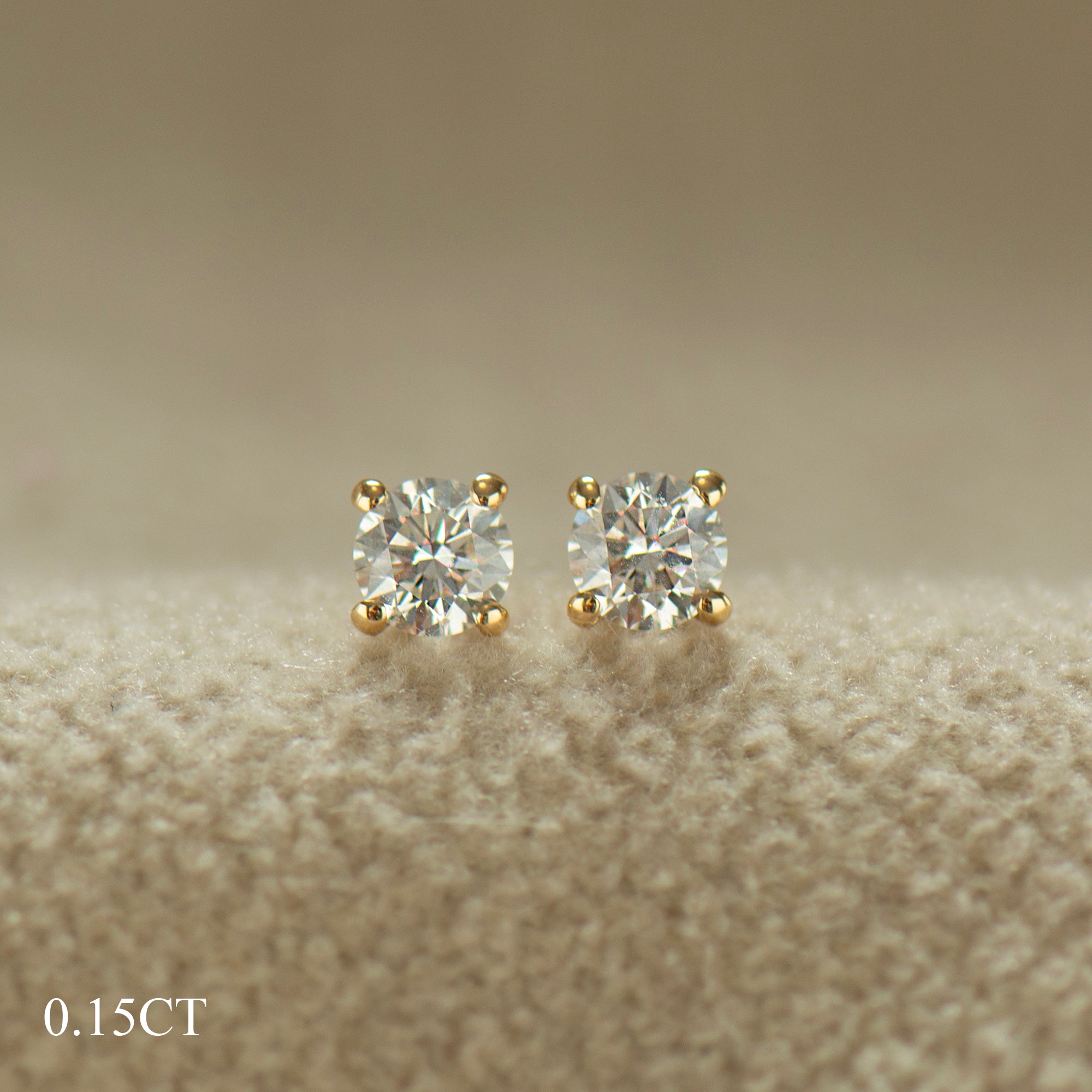 Round Lab Diamond Studs