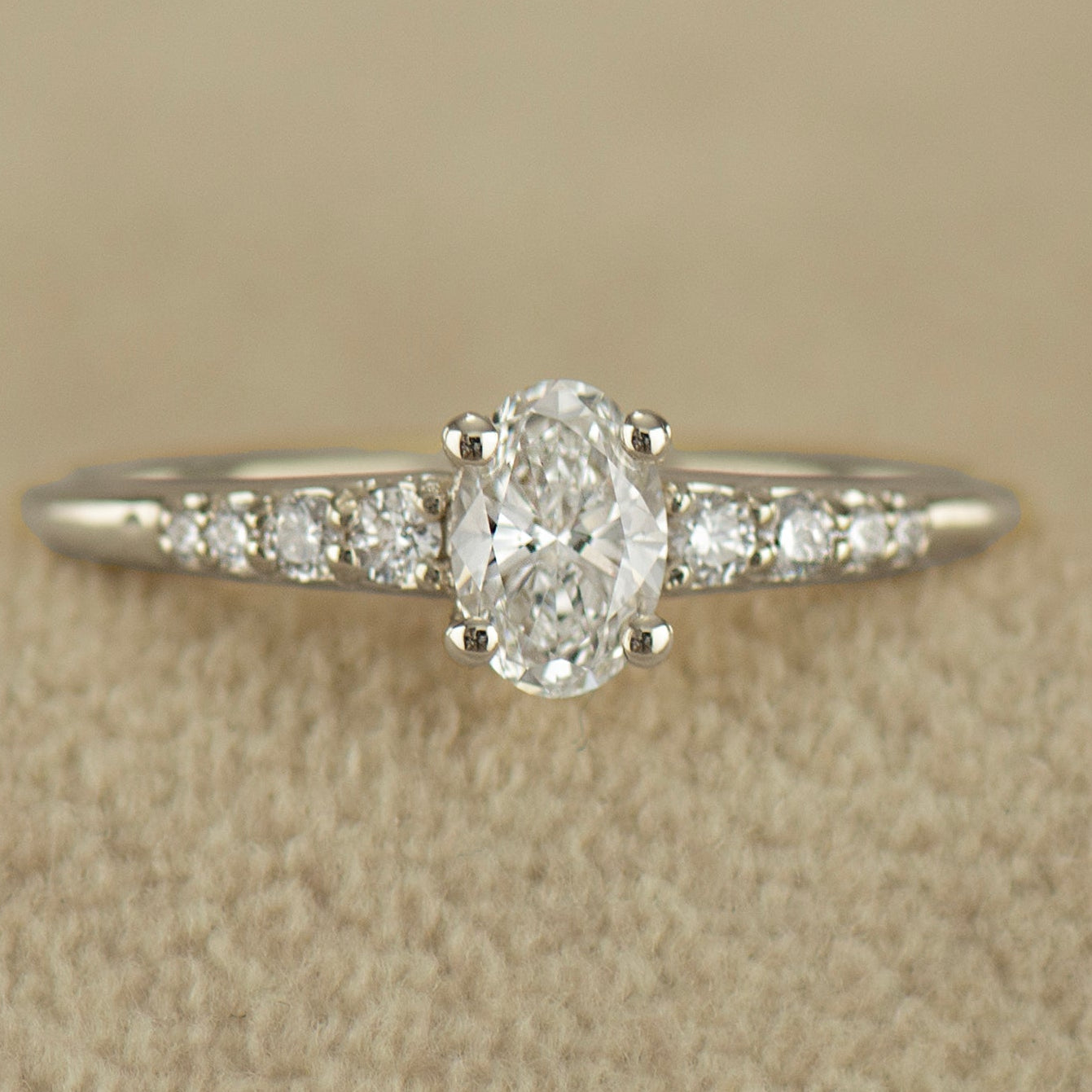 Delicate Tapered Oval Ring
