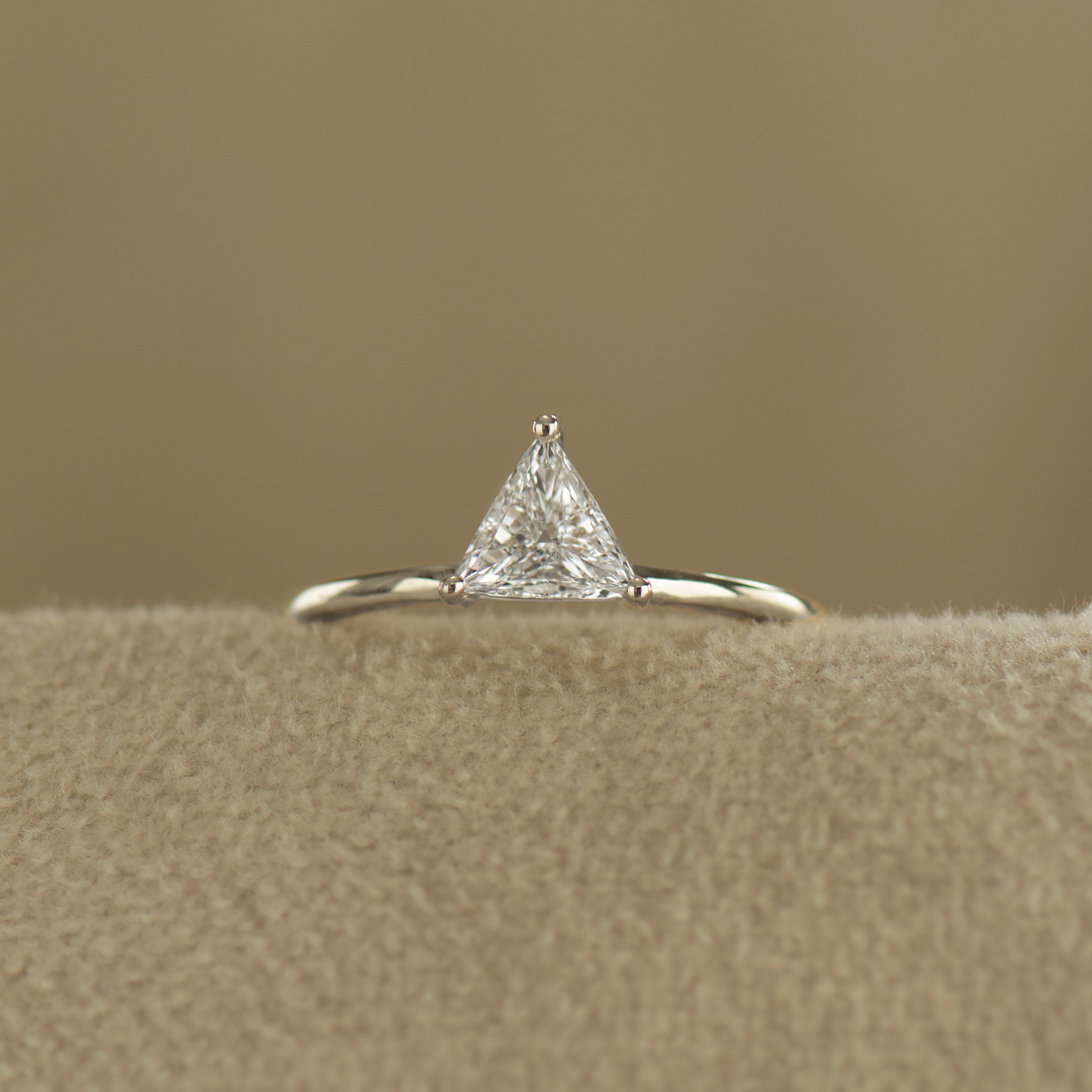 Triangle Engagement Ring