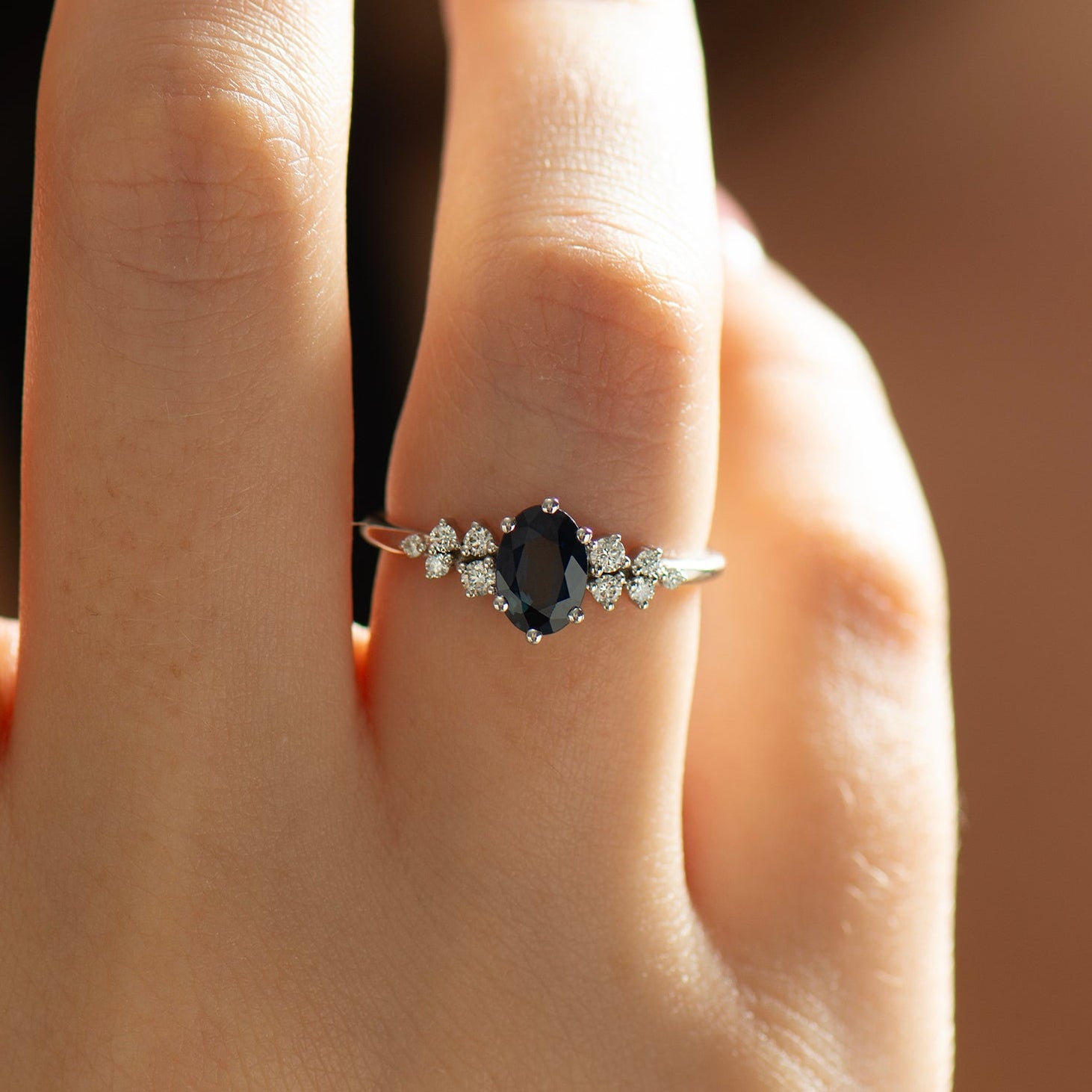 Blue Sapphire Engagement Ring