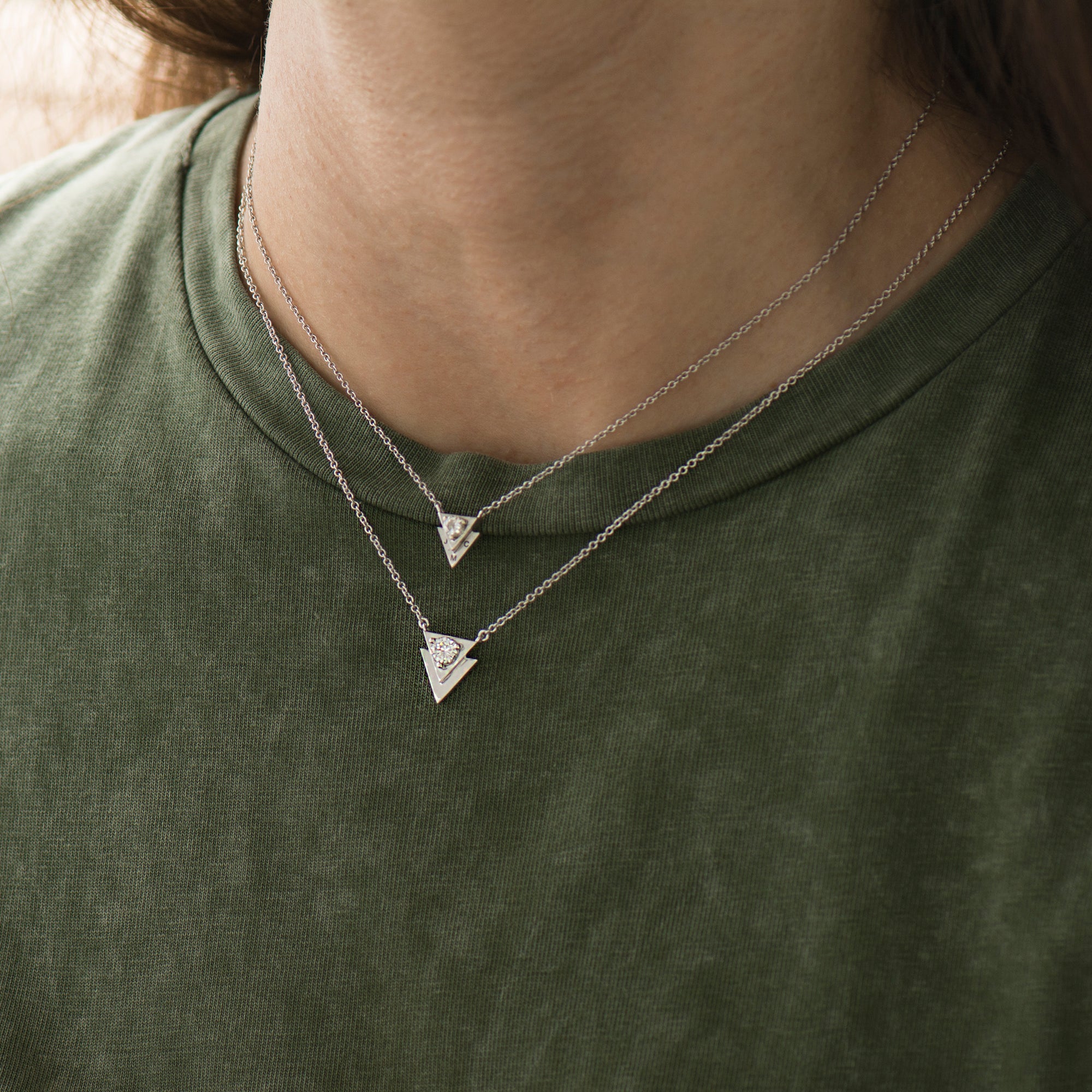 Triangle Diamond Necklace