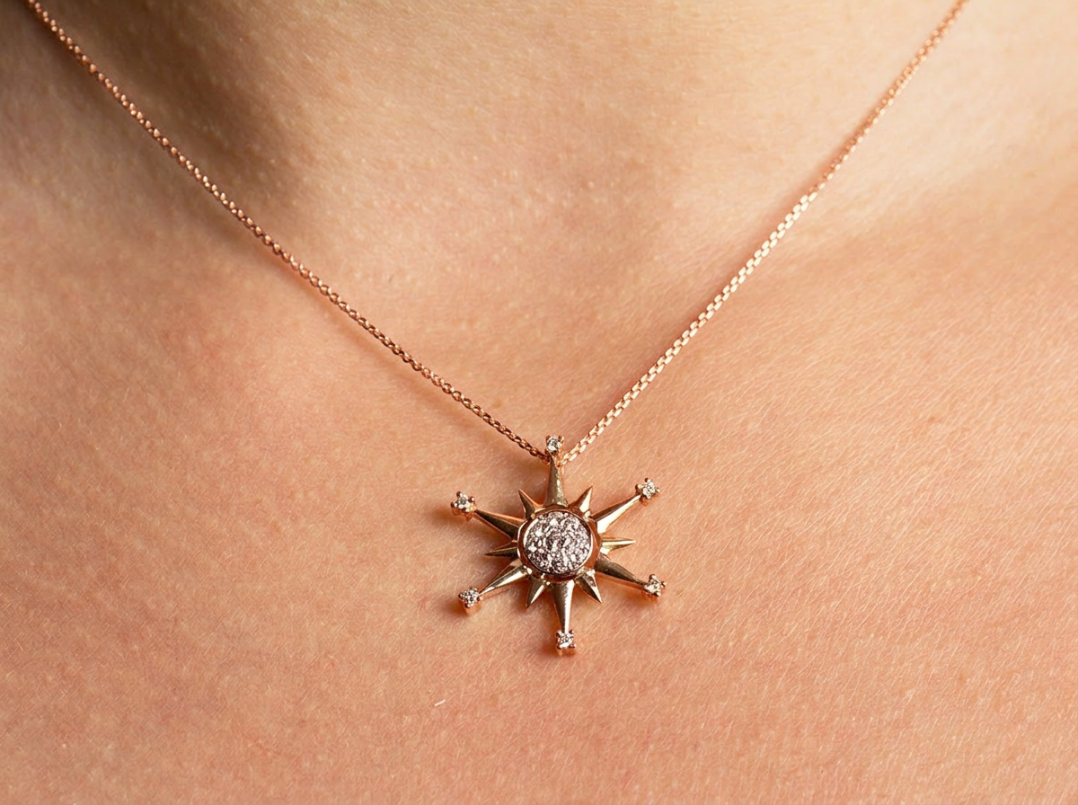Sunburst Diamond Necklace