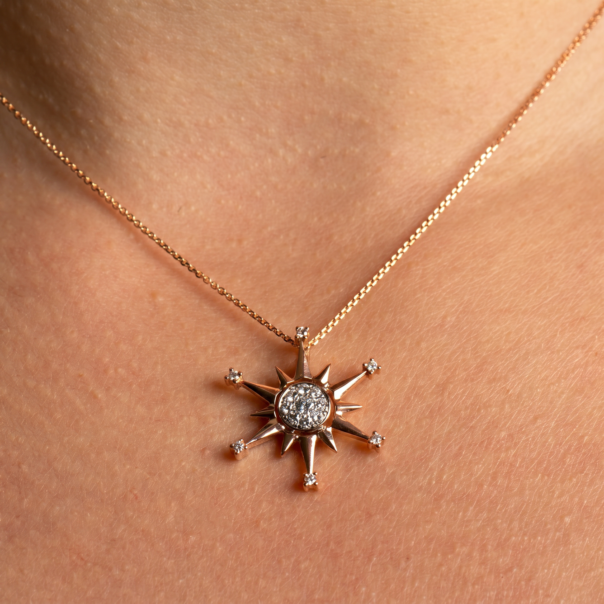 Sunburst Diamond Necklace