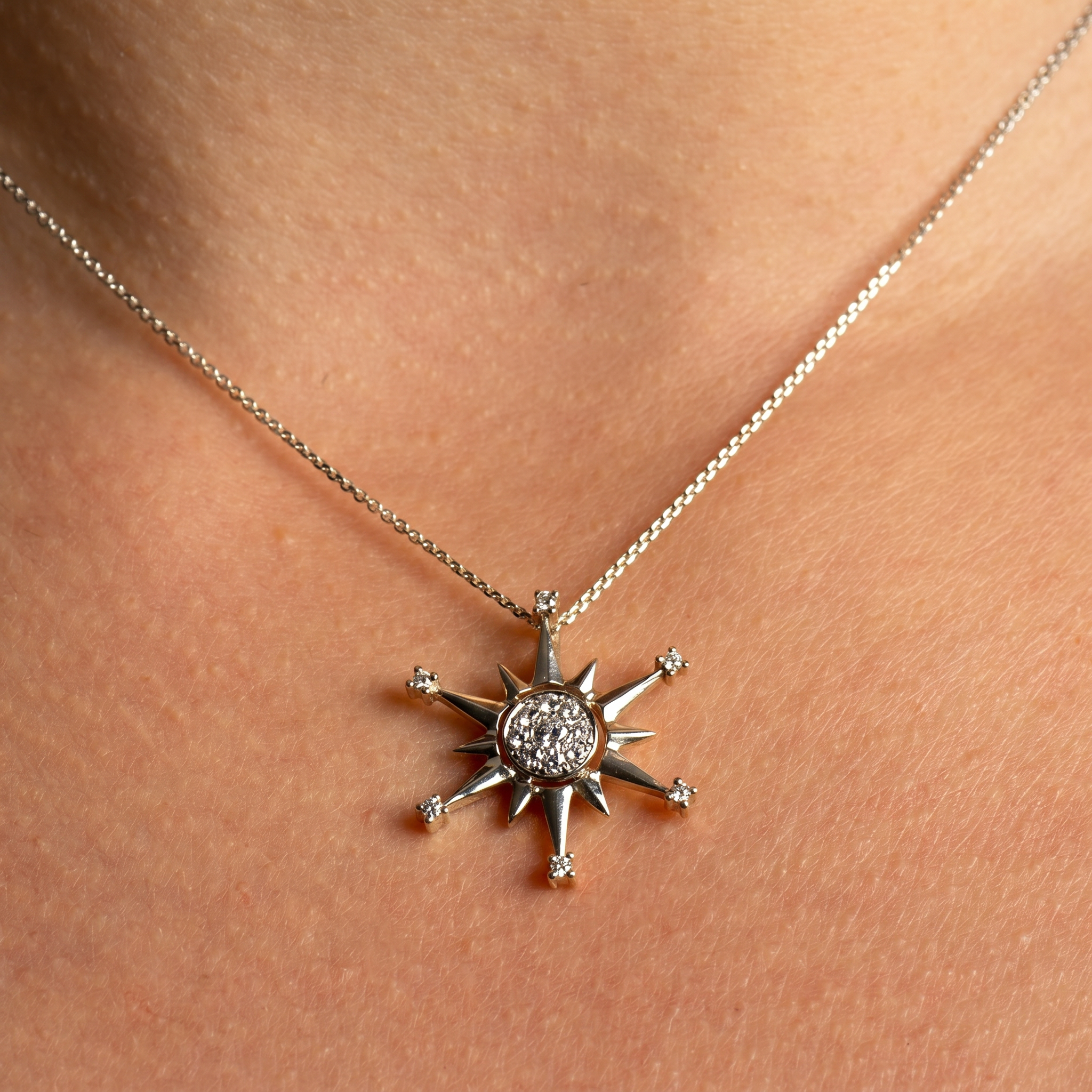 Sunburst Diamond Necklace