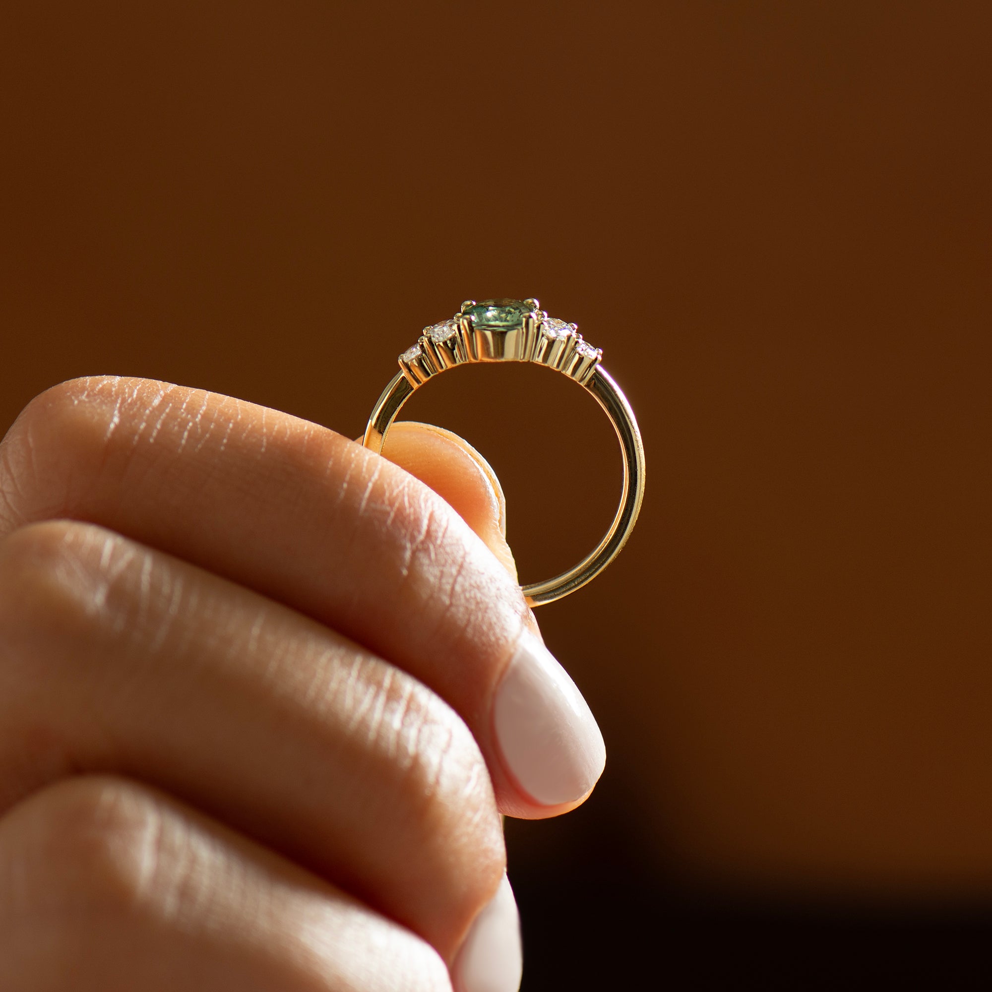 Clouds Sapphire Ring