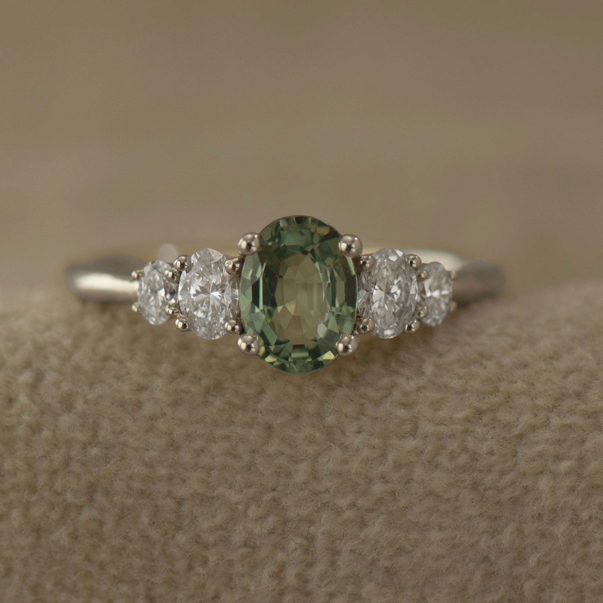 Clouds Sapphire Ring