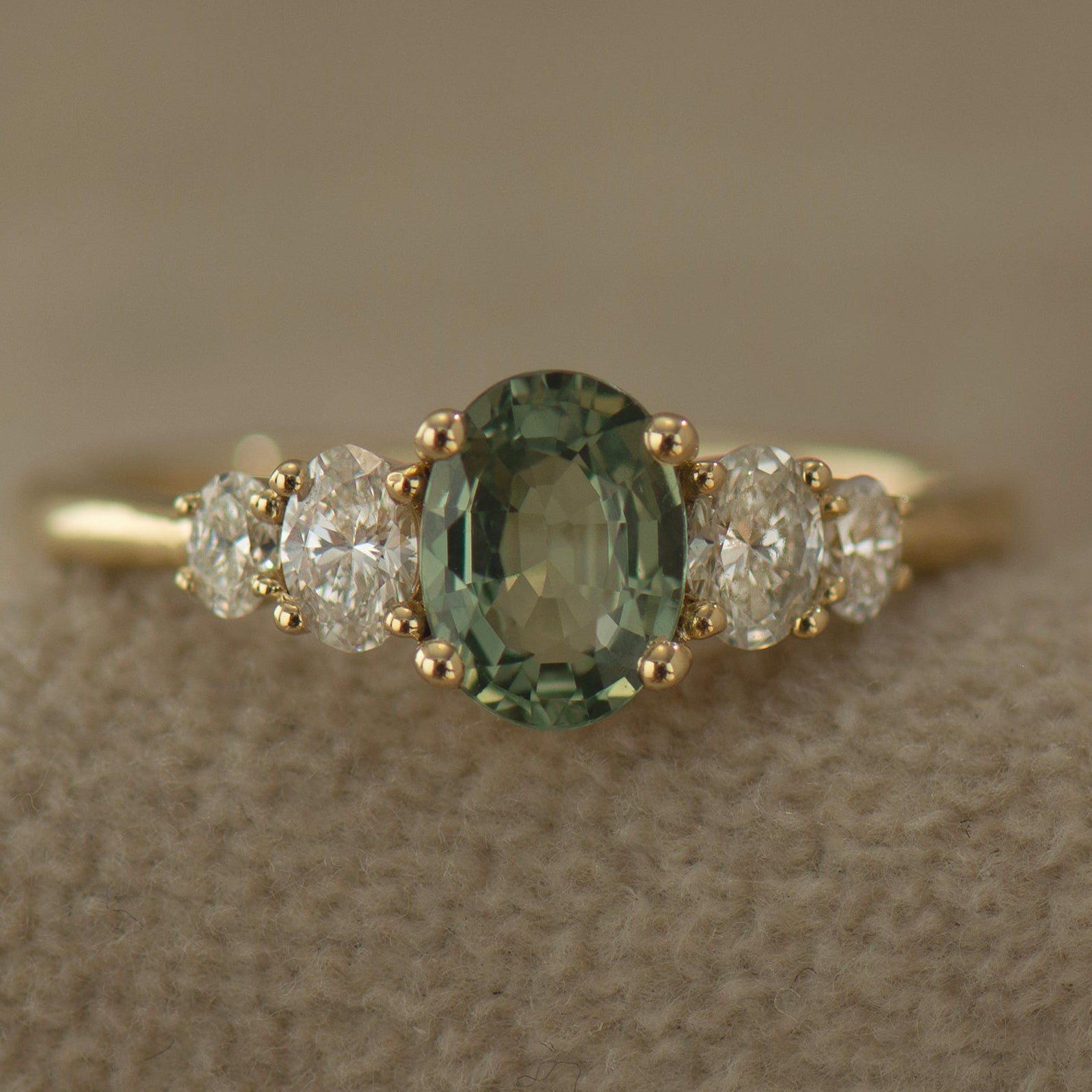 Clouds Sapphire Ring