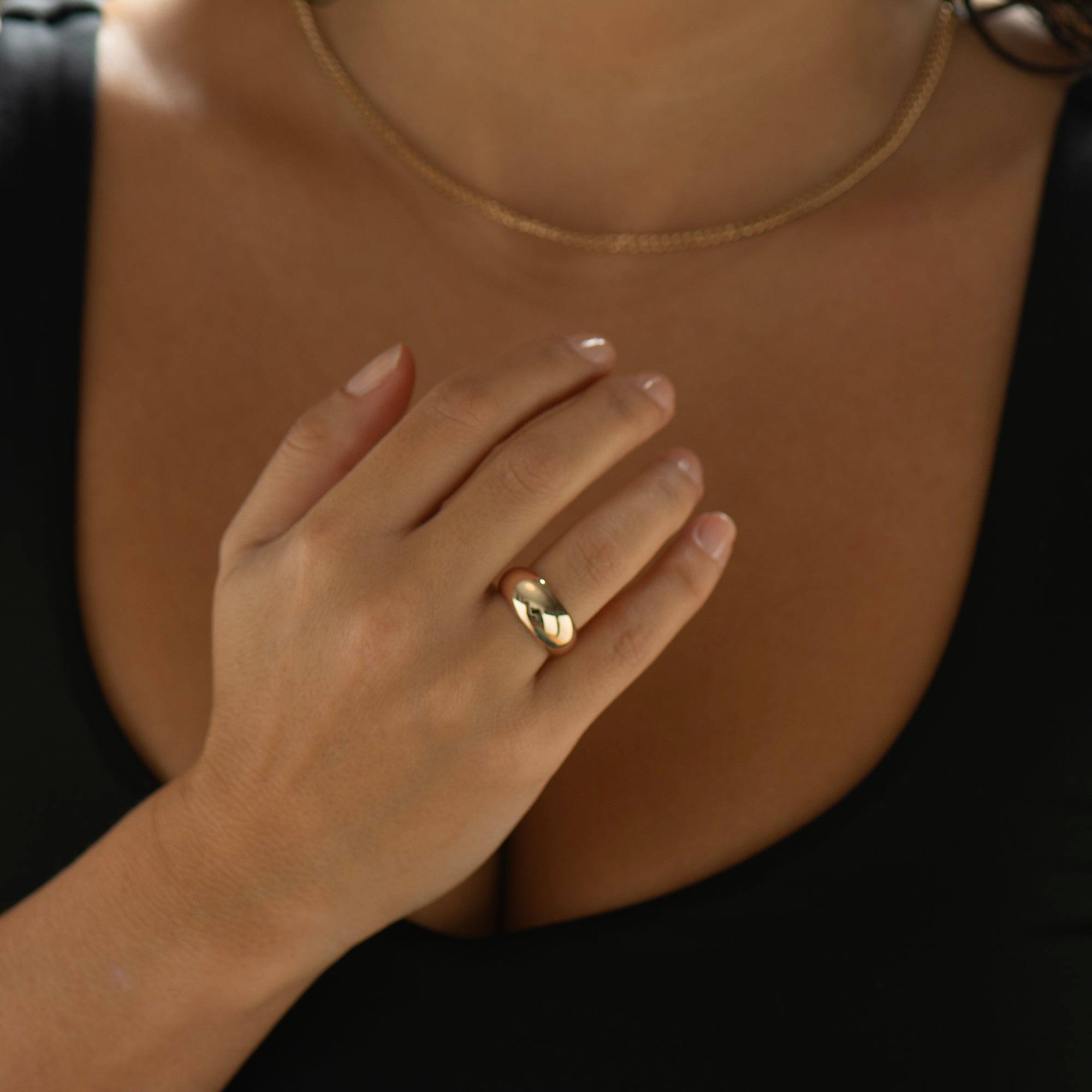 Plain Bombe Statement Ring