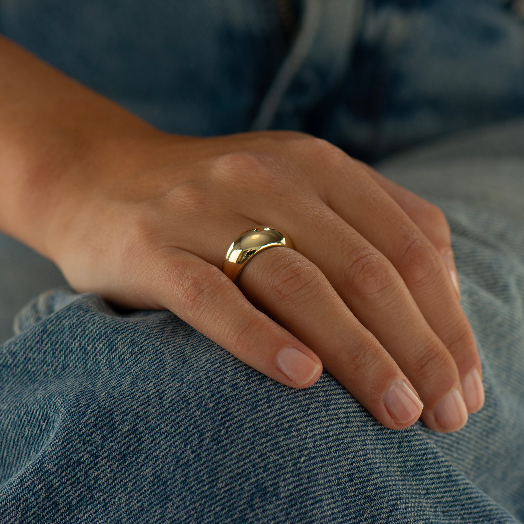 Plain Bombe Statement Ring