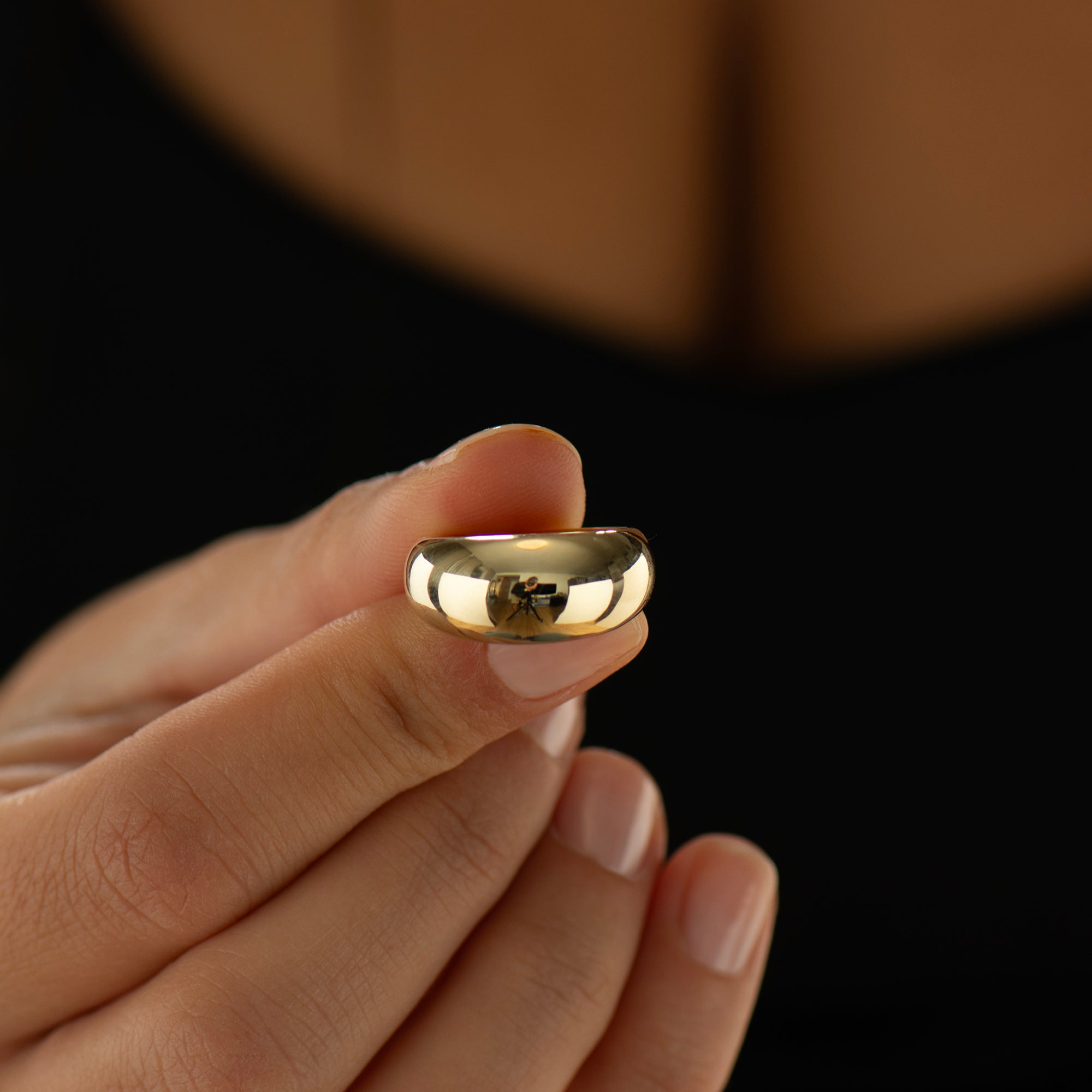 Plain Bombe Statement Ring