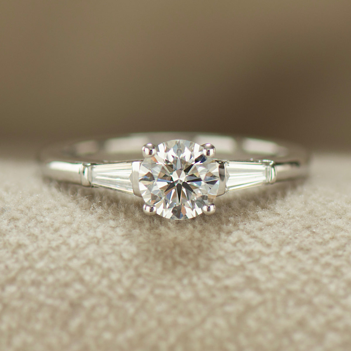 Classic Three Stone Diamond Engagement Ring