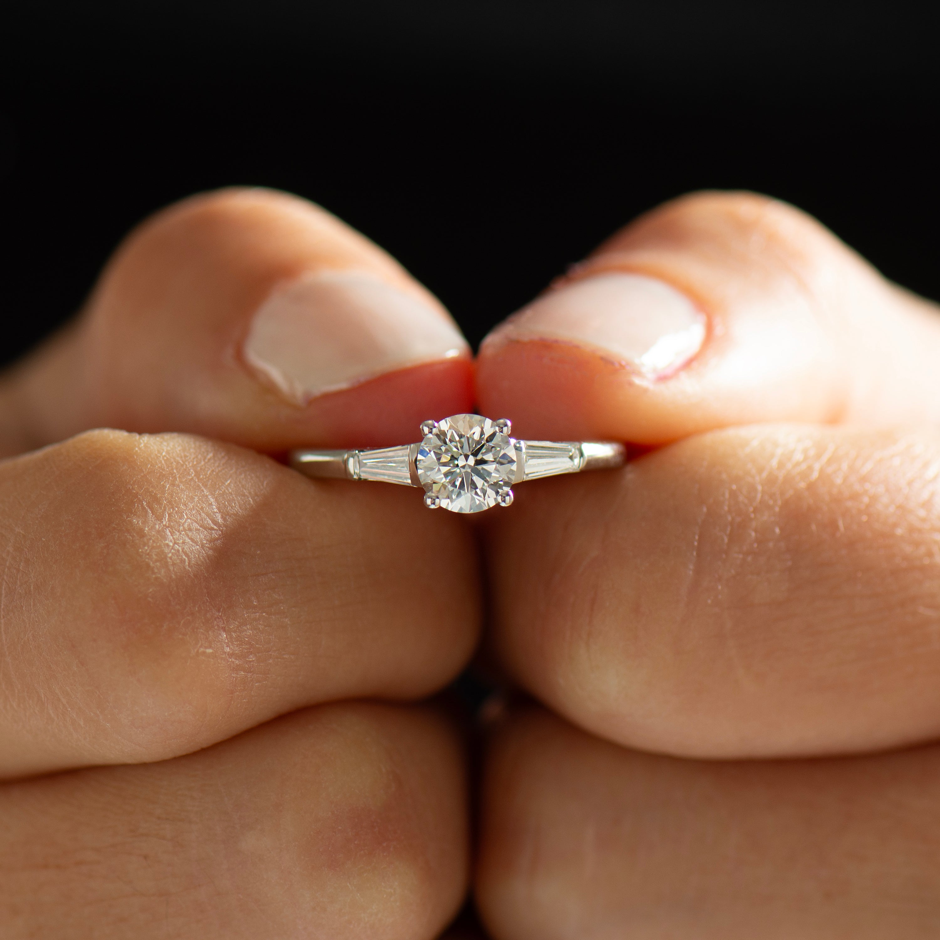 Classic Three Stone Diamond Engagement Ring