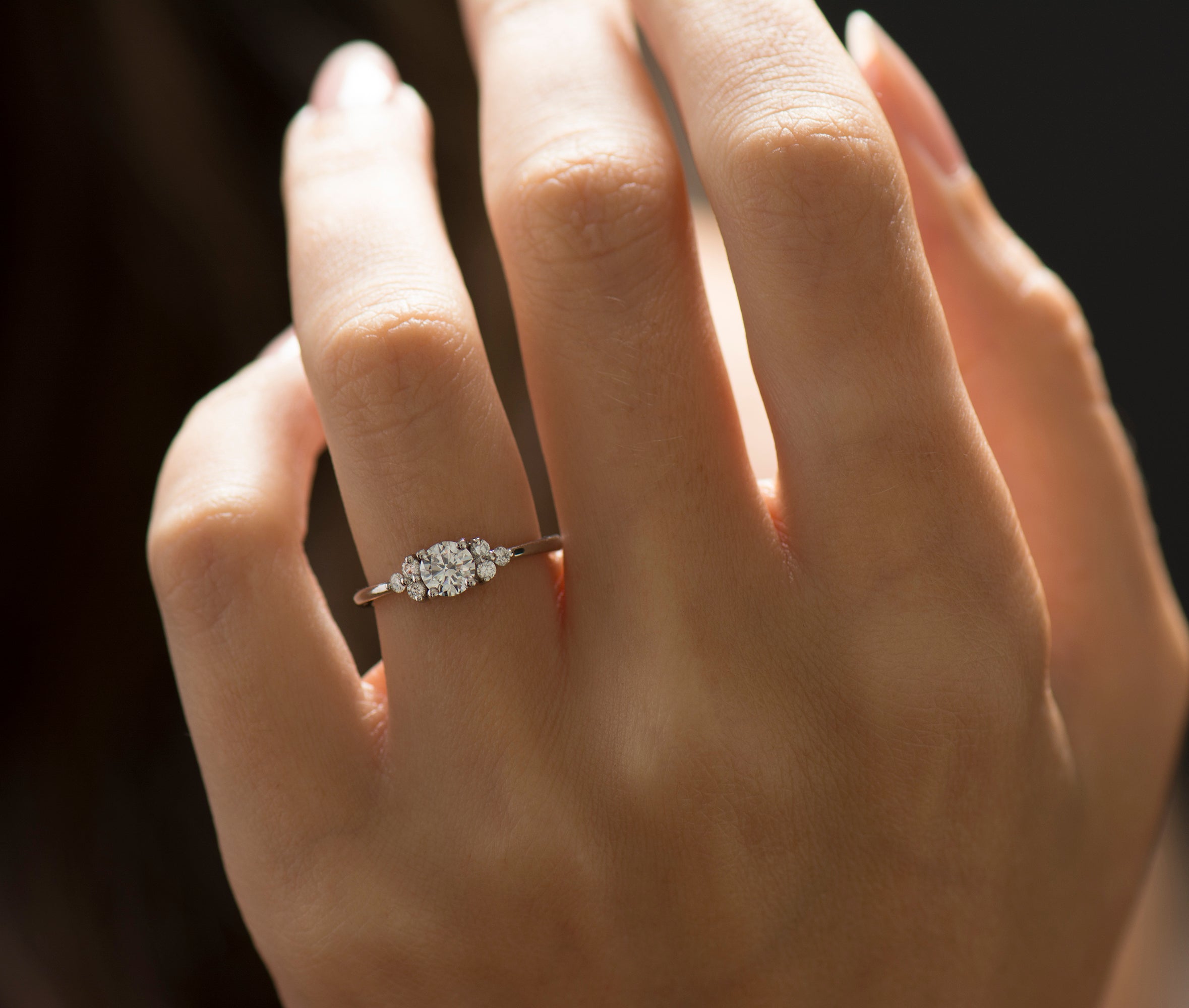 Floral Engagement Ring