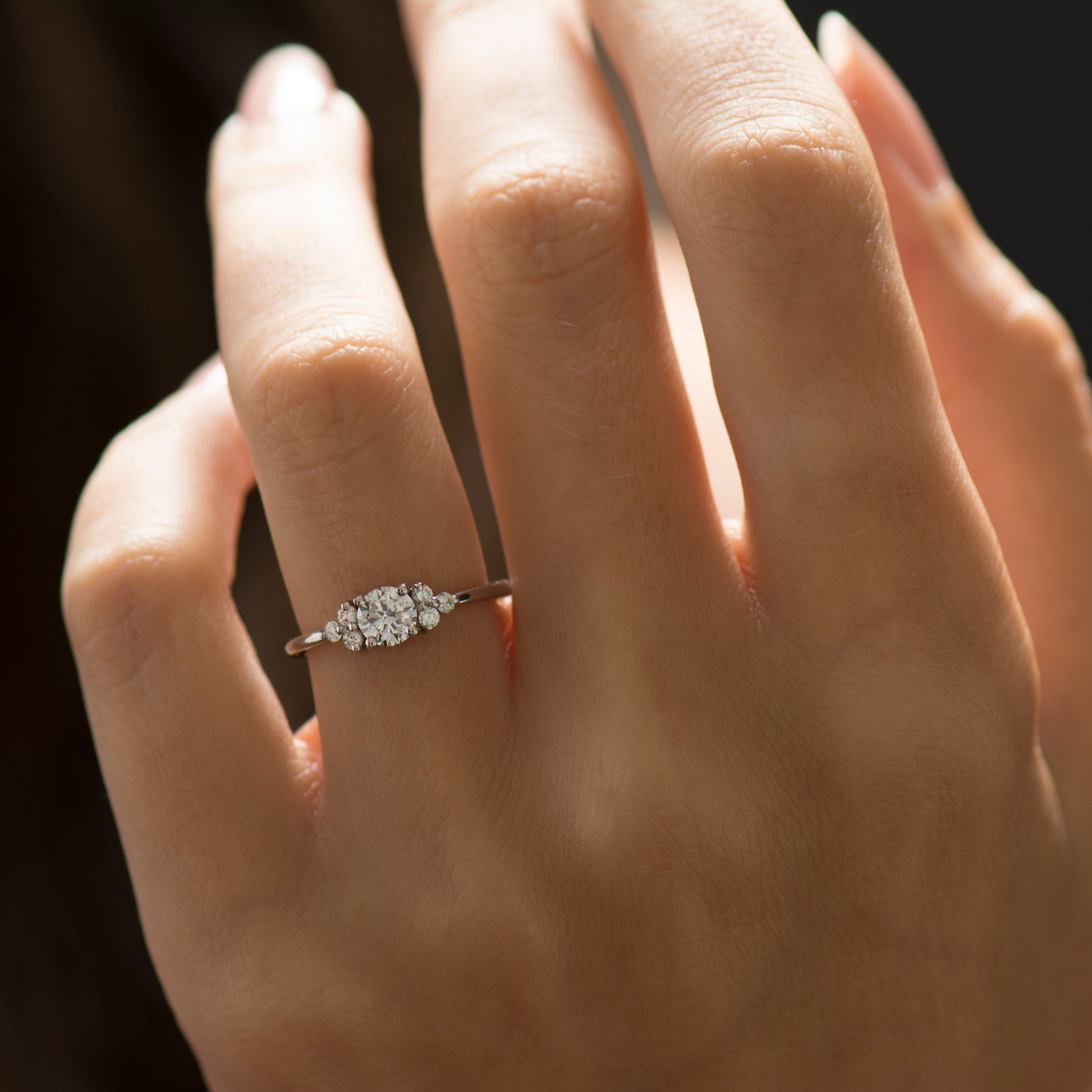 Floral Engagement Ring