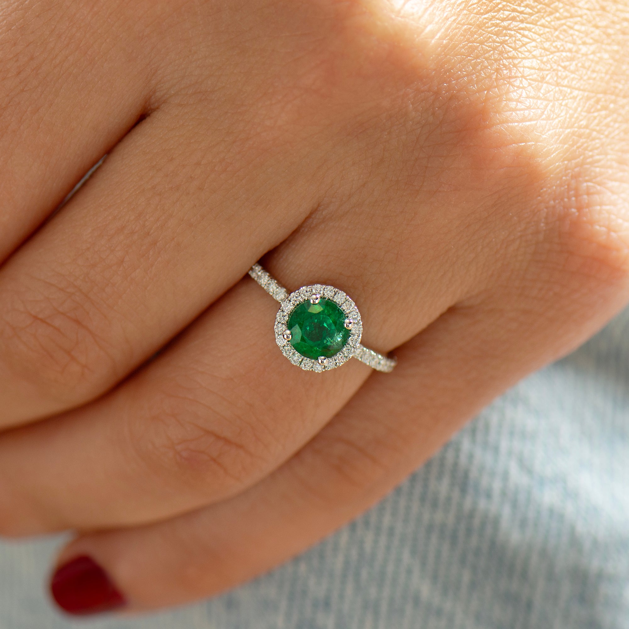 Zambian Emerald Engagement Ring