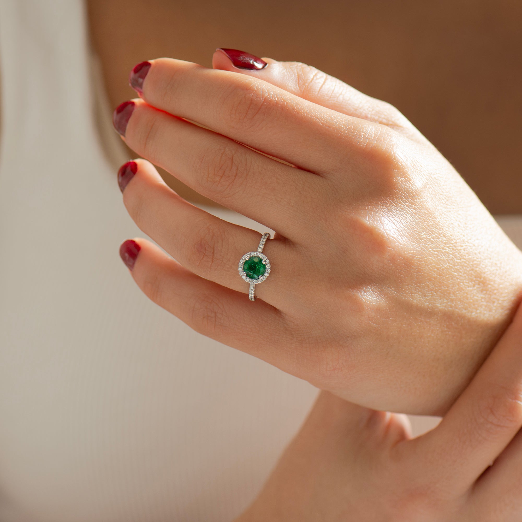 Zambian Emerald Engagement Ring