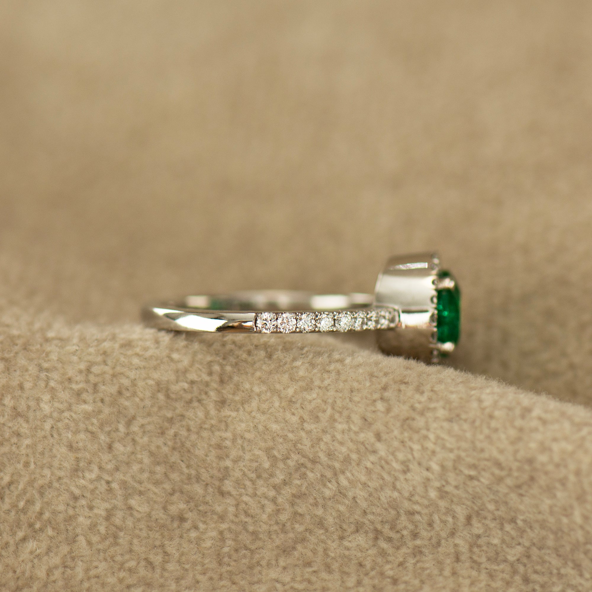 Zambian Emerald Engagement Ring