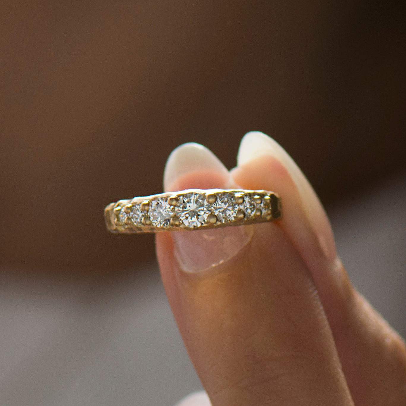 Texture Matte Engagement Ring