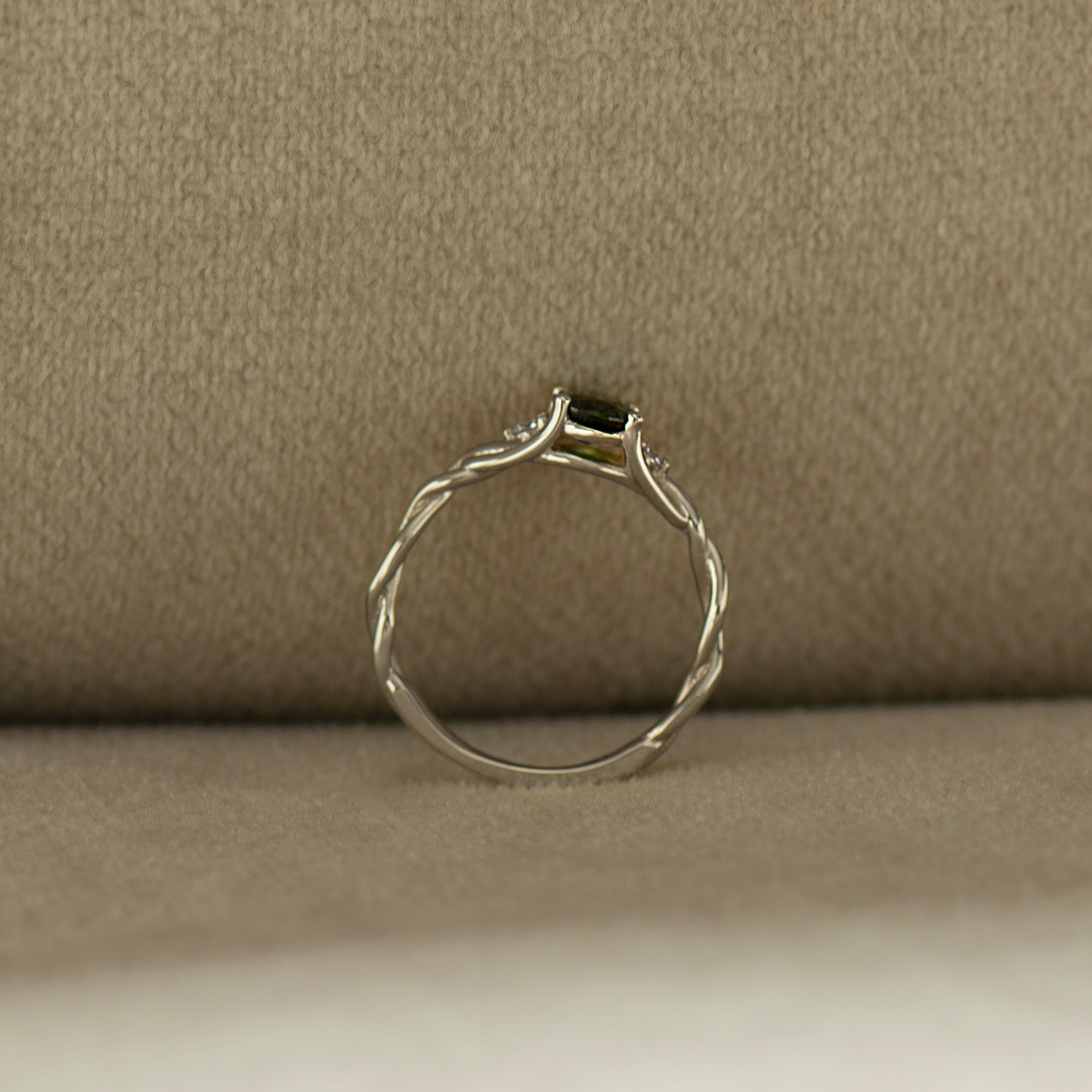 Celtic Three Stone Sapphire Ring