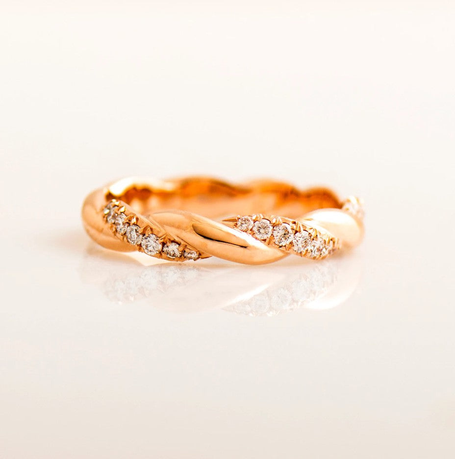 4 MM Braided Diamonds Ring