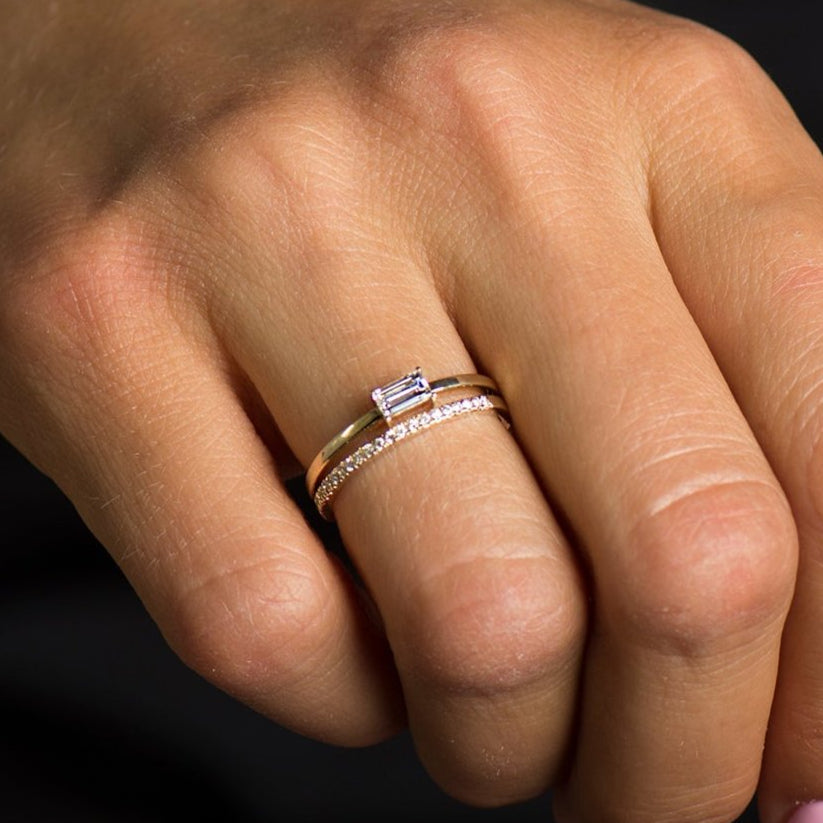Solitaire Baguette Diamond Ring