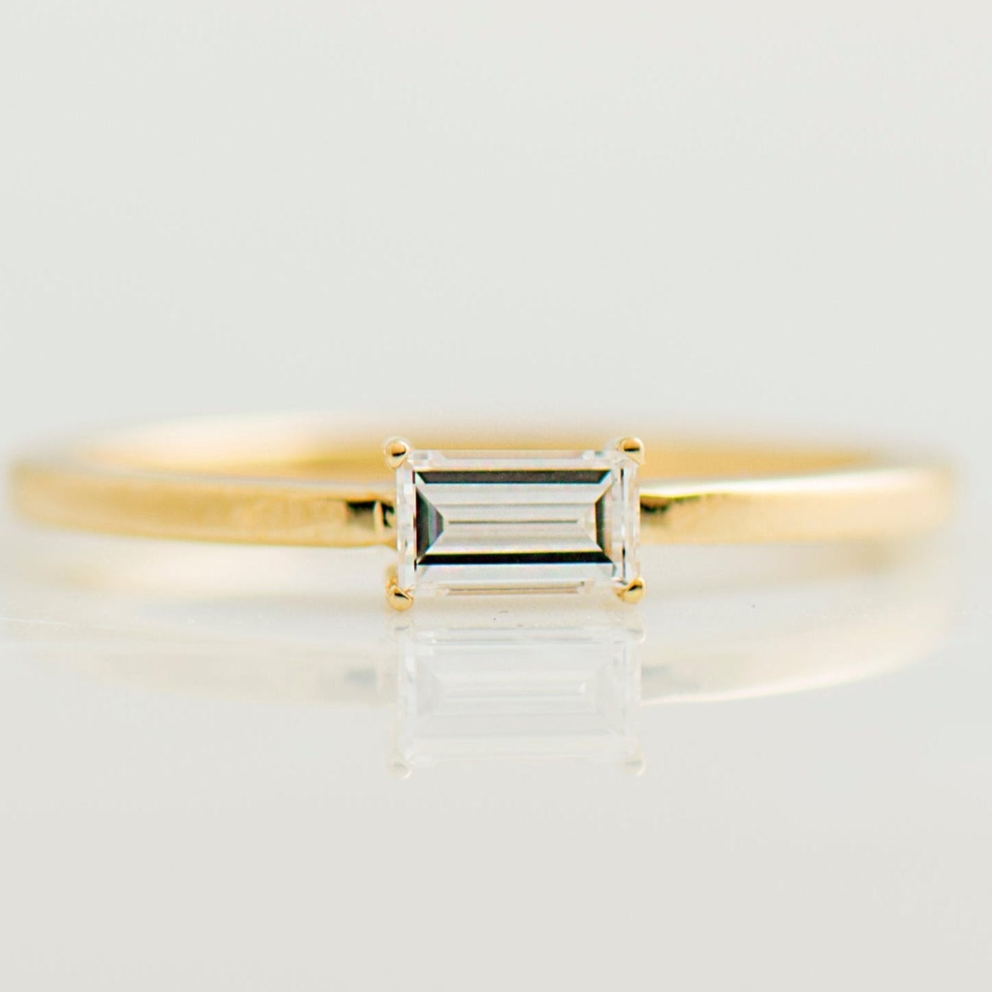 Solitaire Baguette Diamond Ring