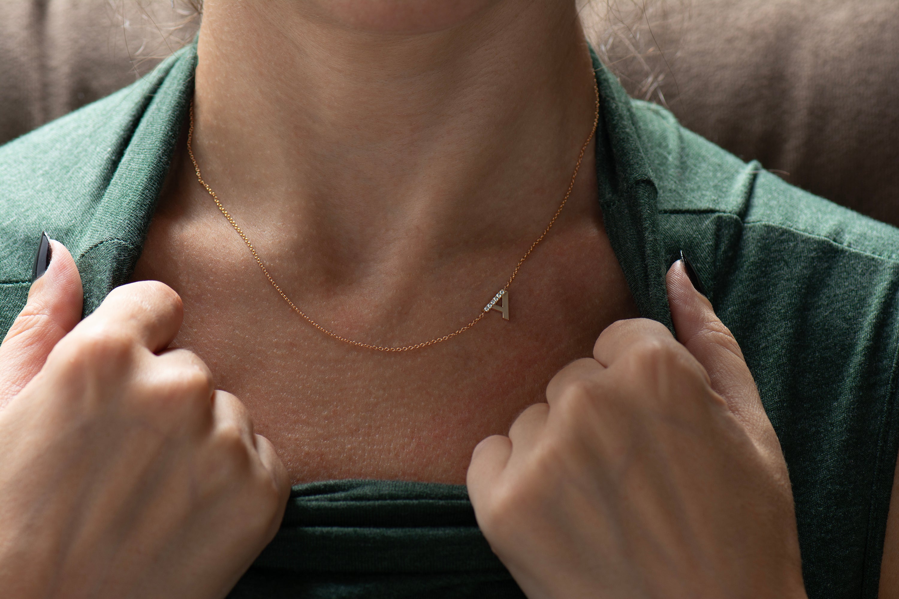 Letter Diamond Necklace