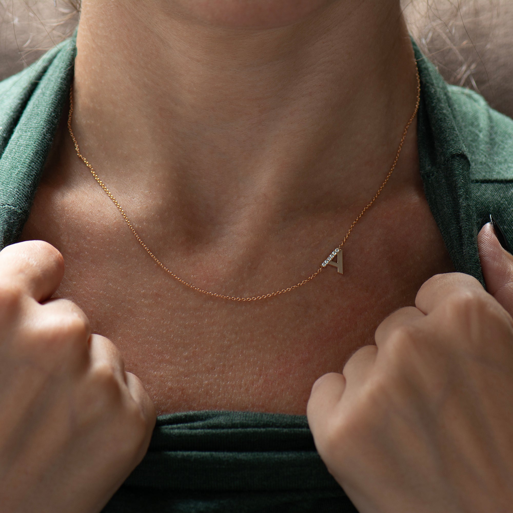 Letter Diamond Necklace