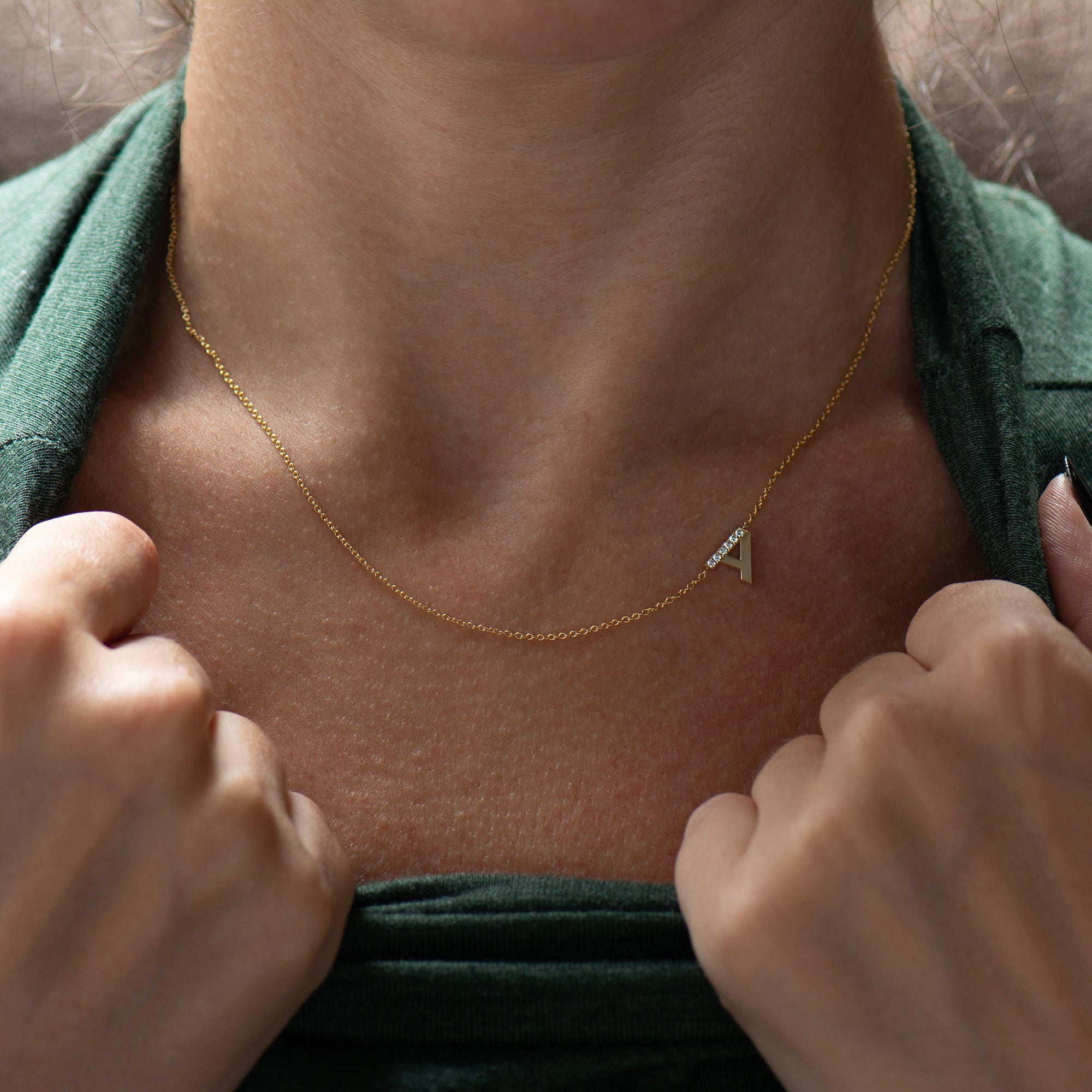 Letter Diamond Necklace