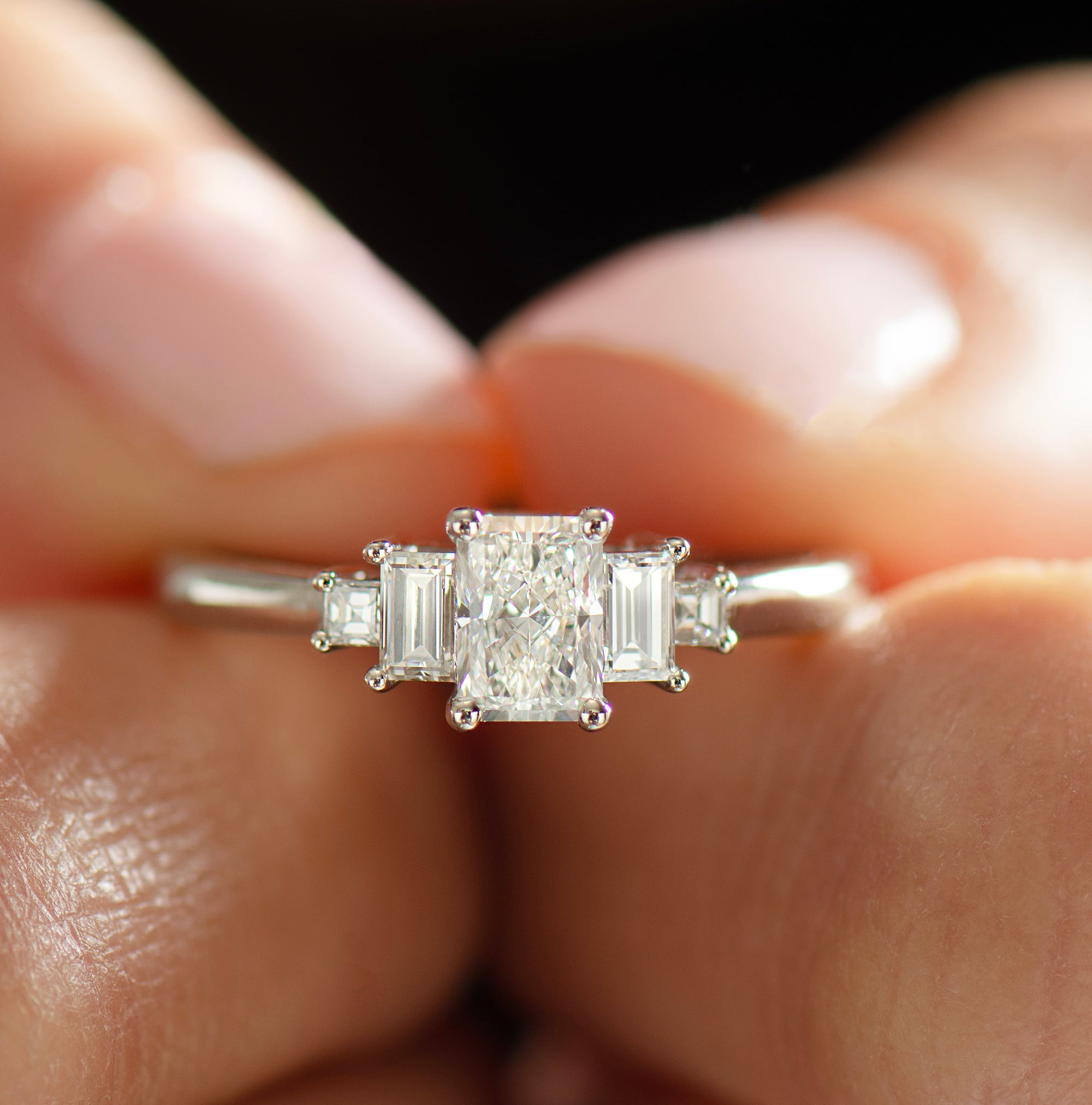 Radiant Cut Diamond Engagement Ring