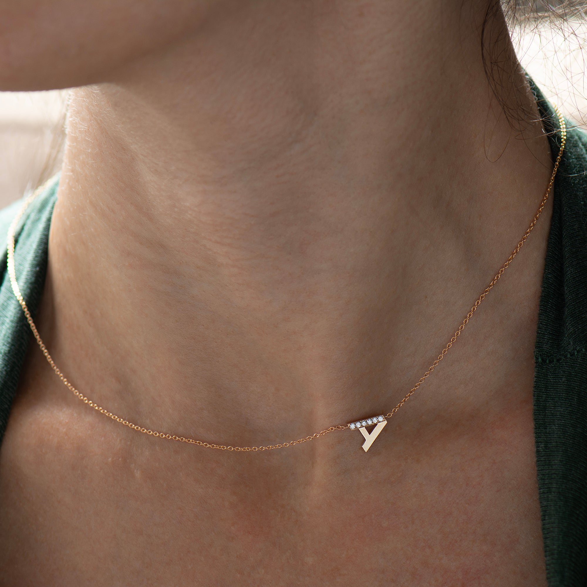 Letter Diamond Necklace