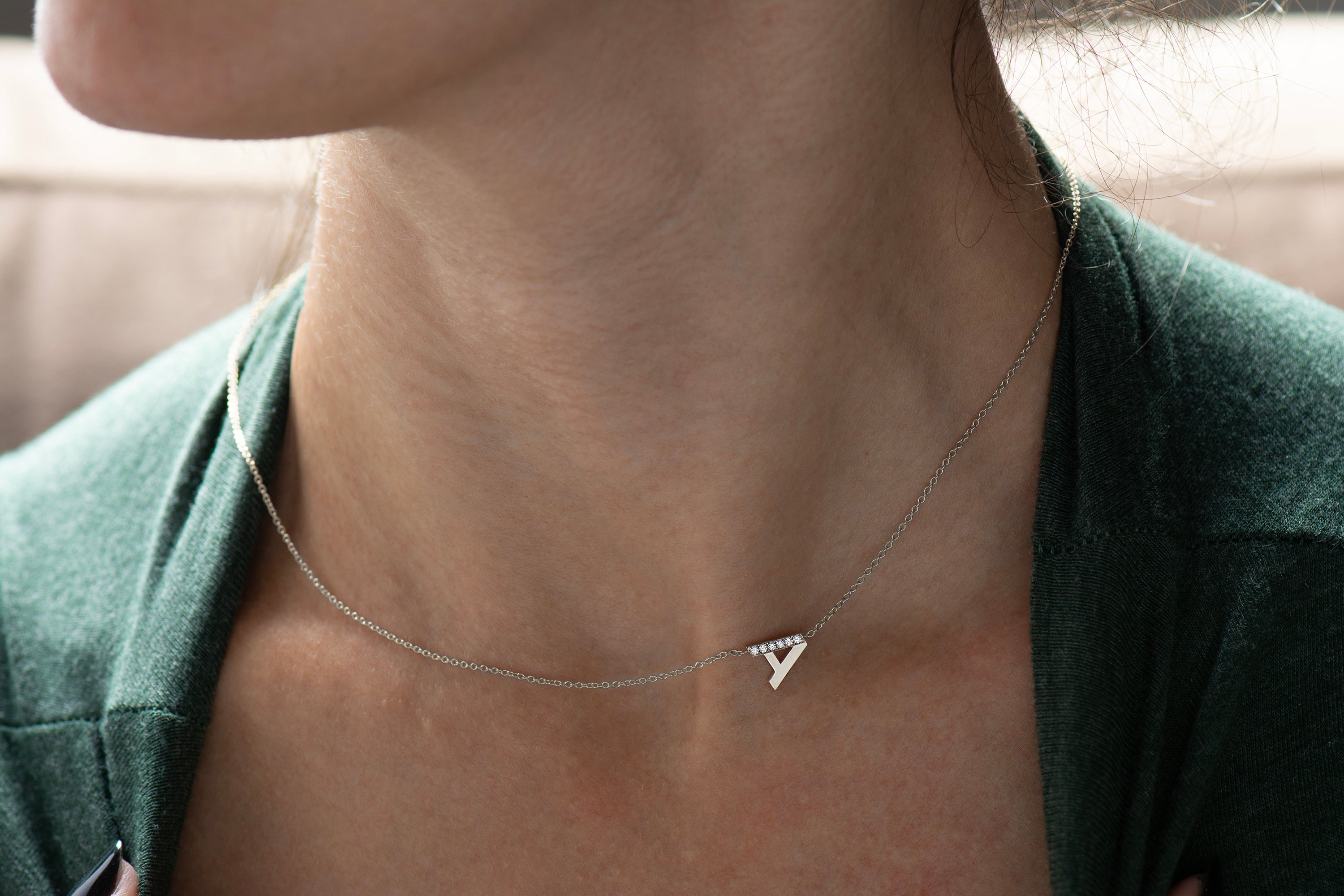 Letter Diamond Necklace