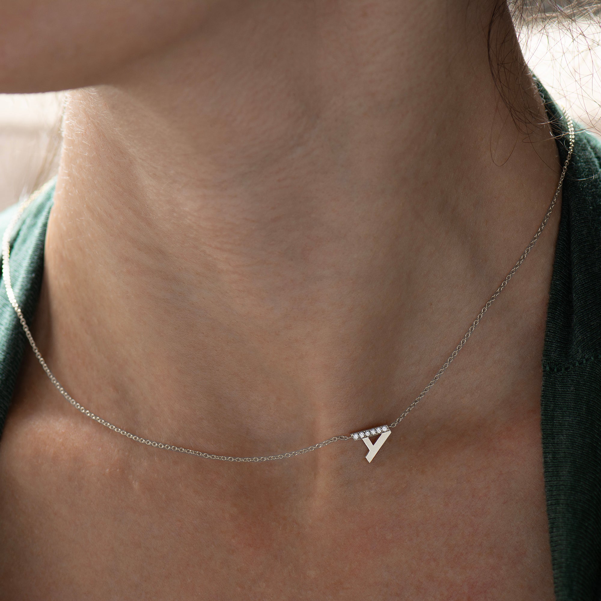 Letter Diamond Necklace