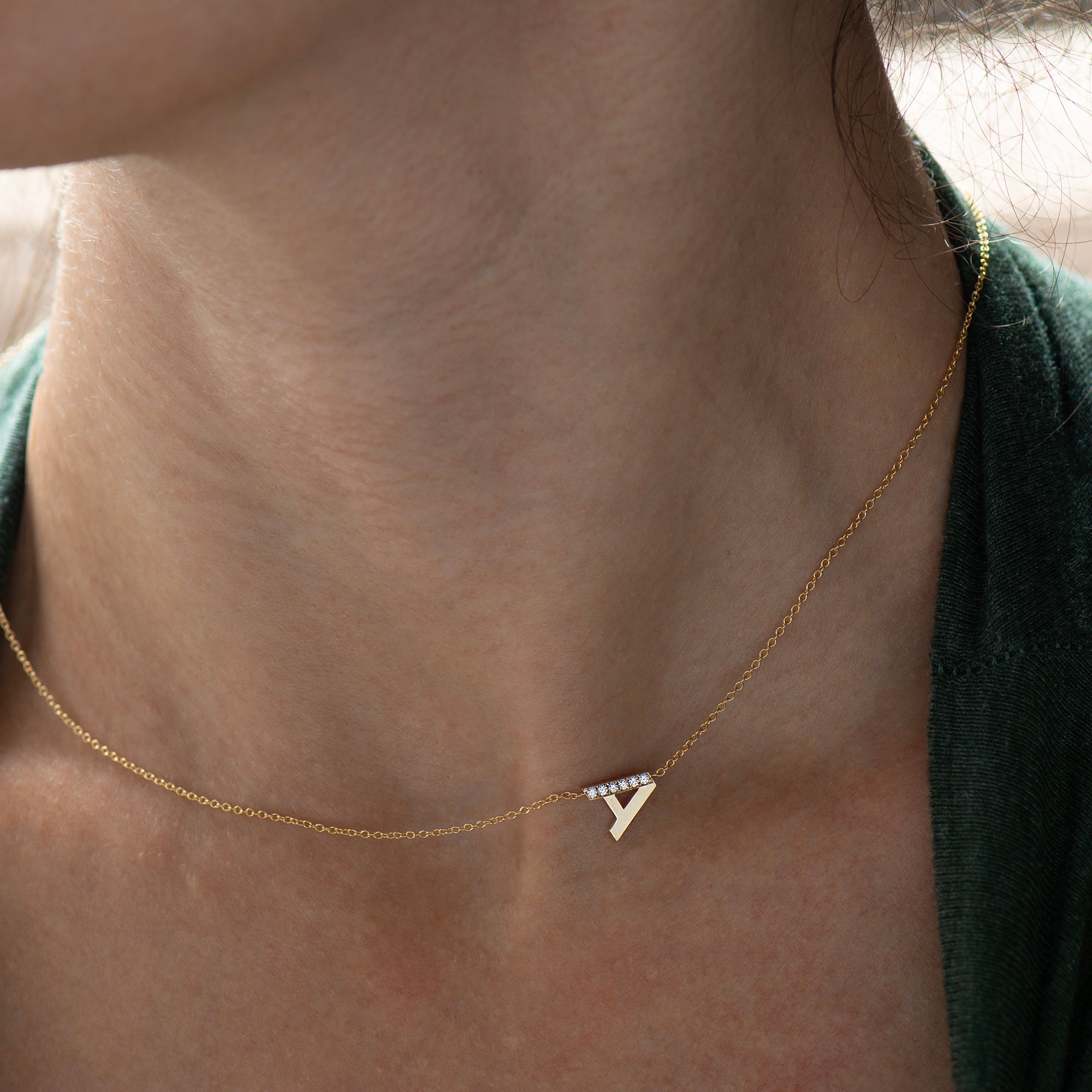 Letter Diamond Necklace