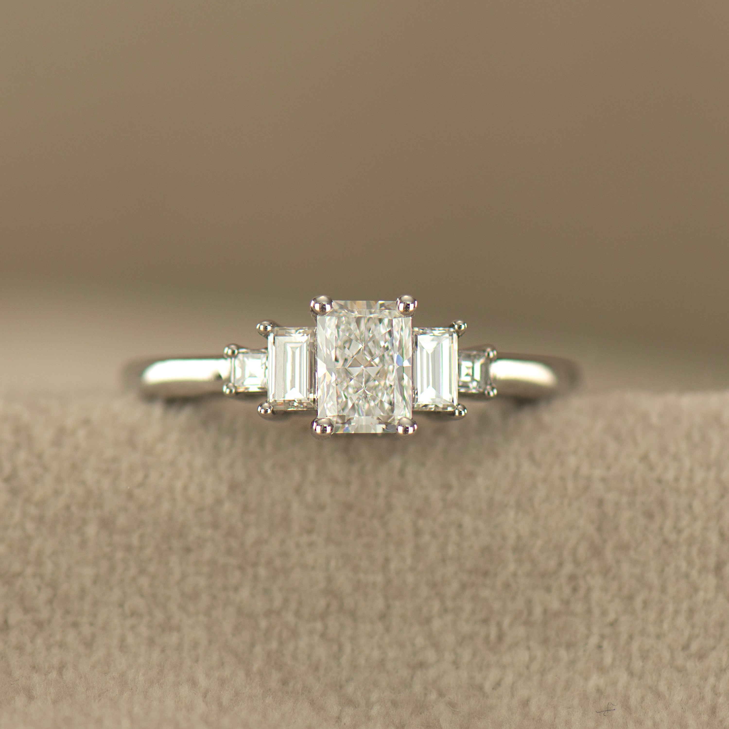Radiant Cut Diamond Engagement Ring