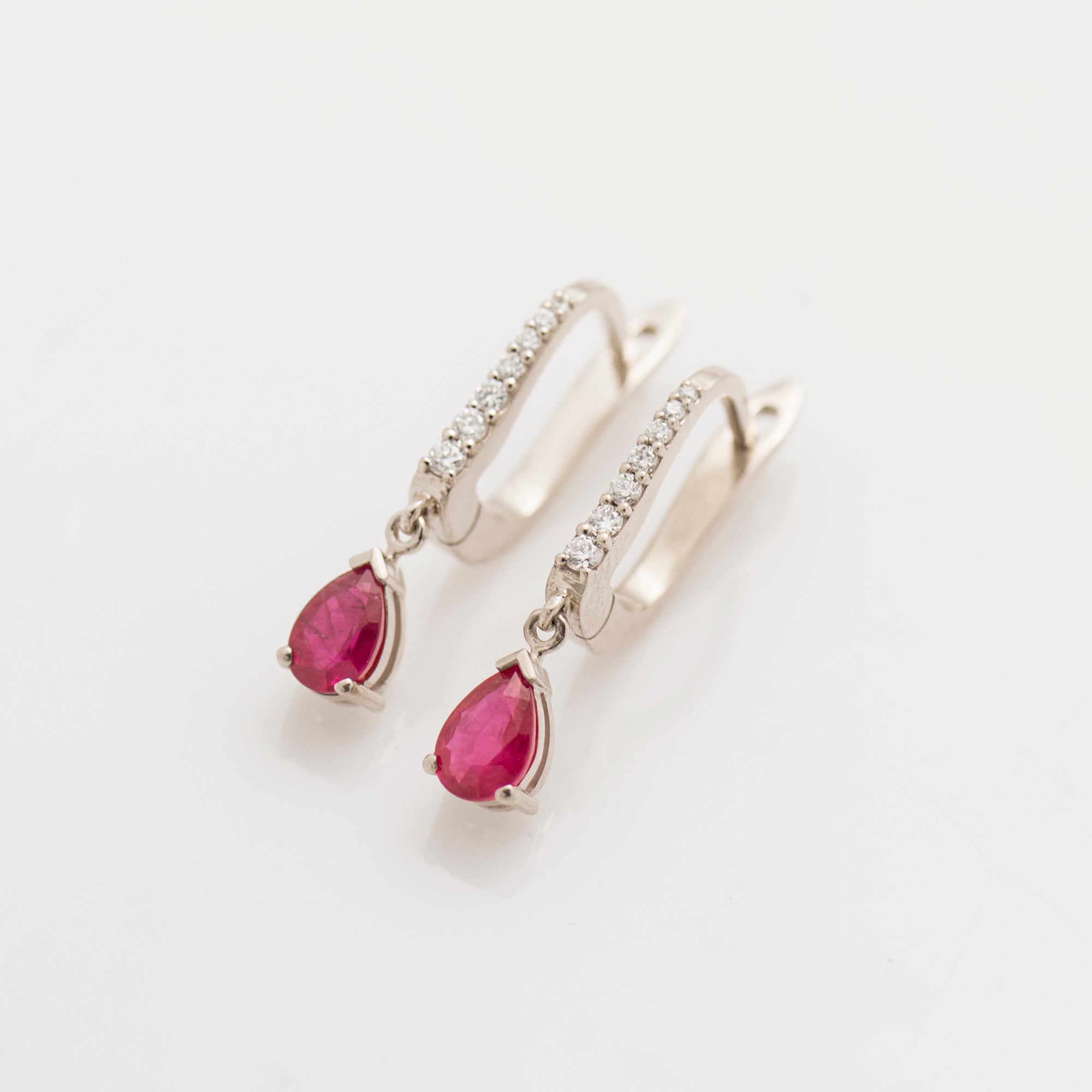 Teardrop Ruby Earrings
